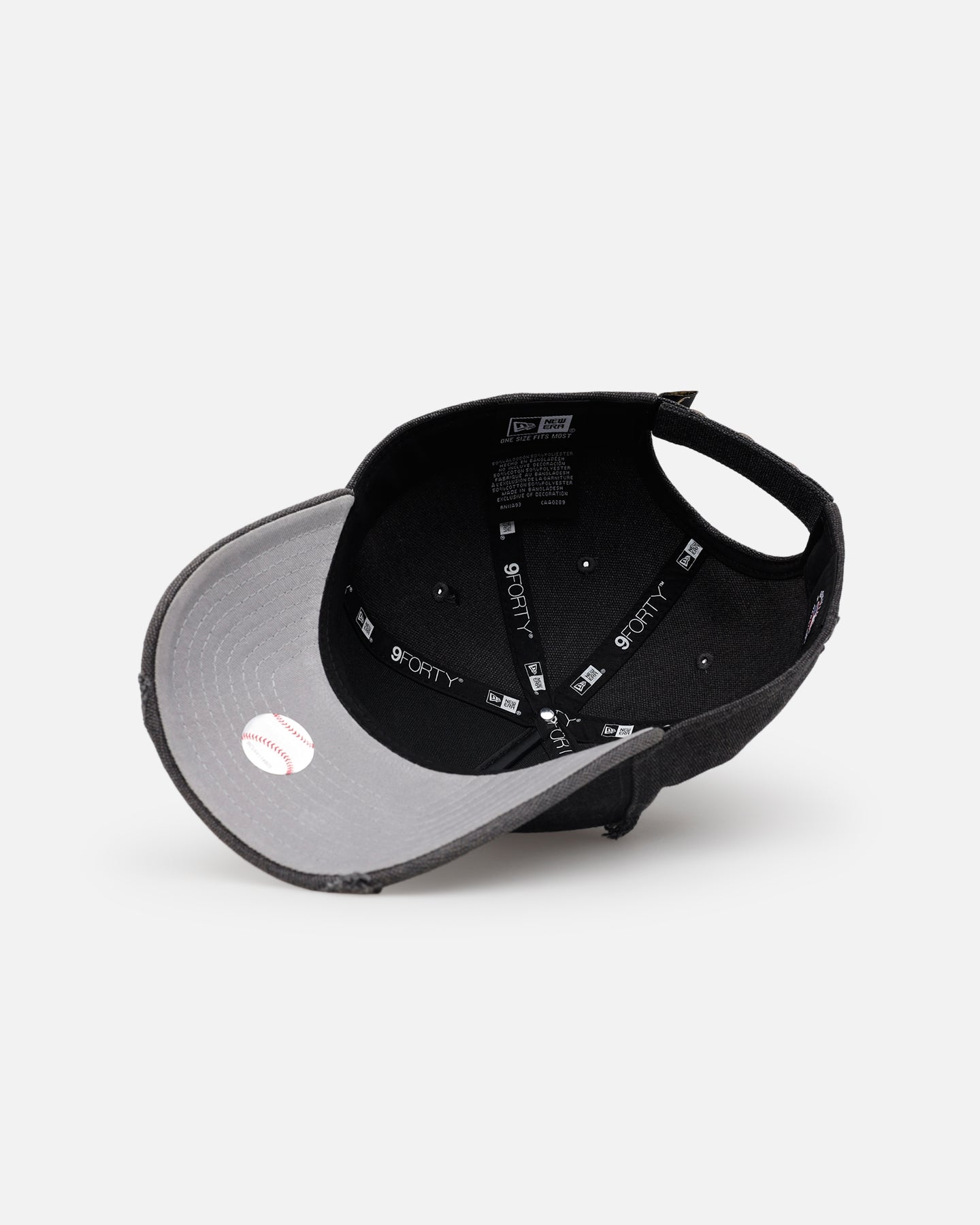 New Era Atlanta Braves 'Patent Leather' 9FORTY A-Frame Strapback Washed Black