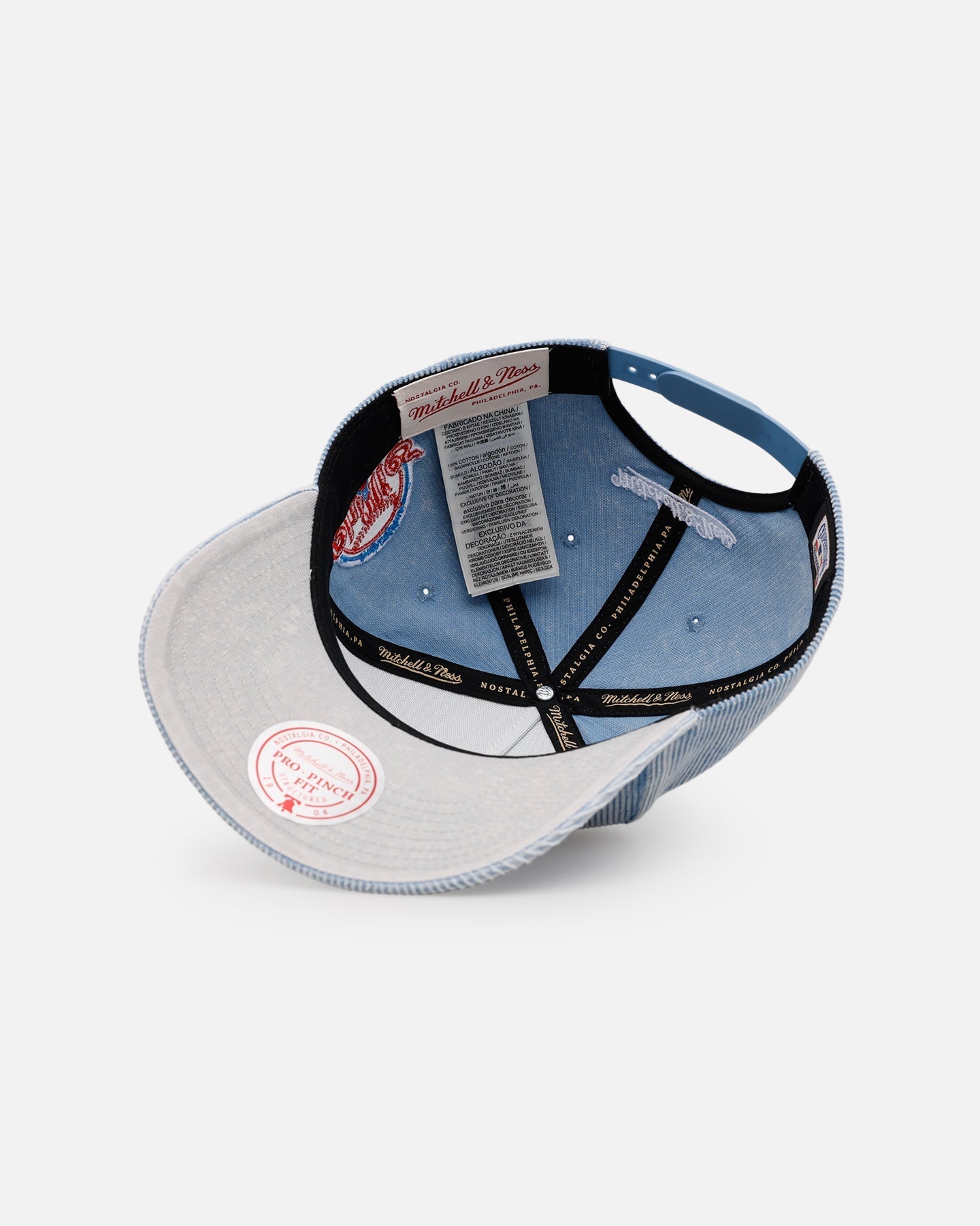Mitchell & Ness Philadelphia Phillies 'Dusty Cord' Pro Pinch Snapback Light Blue
