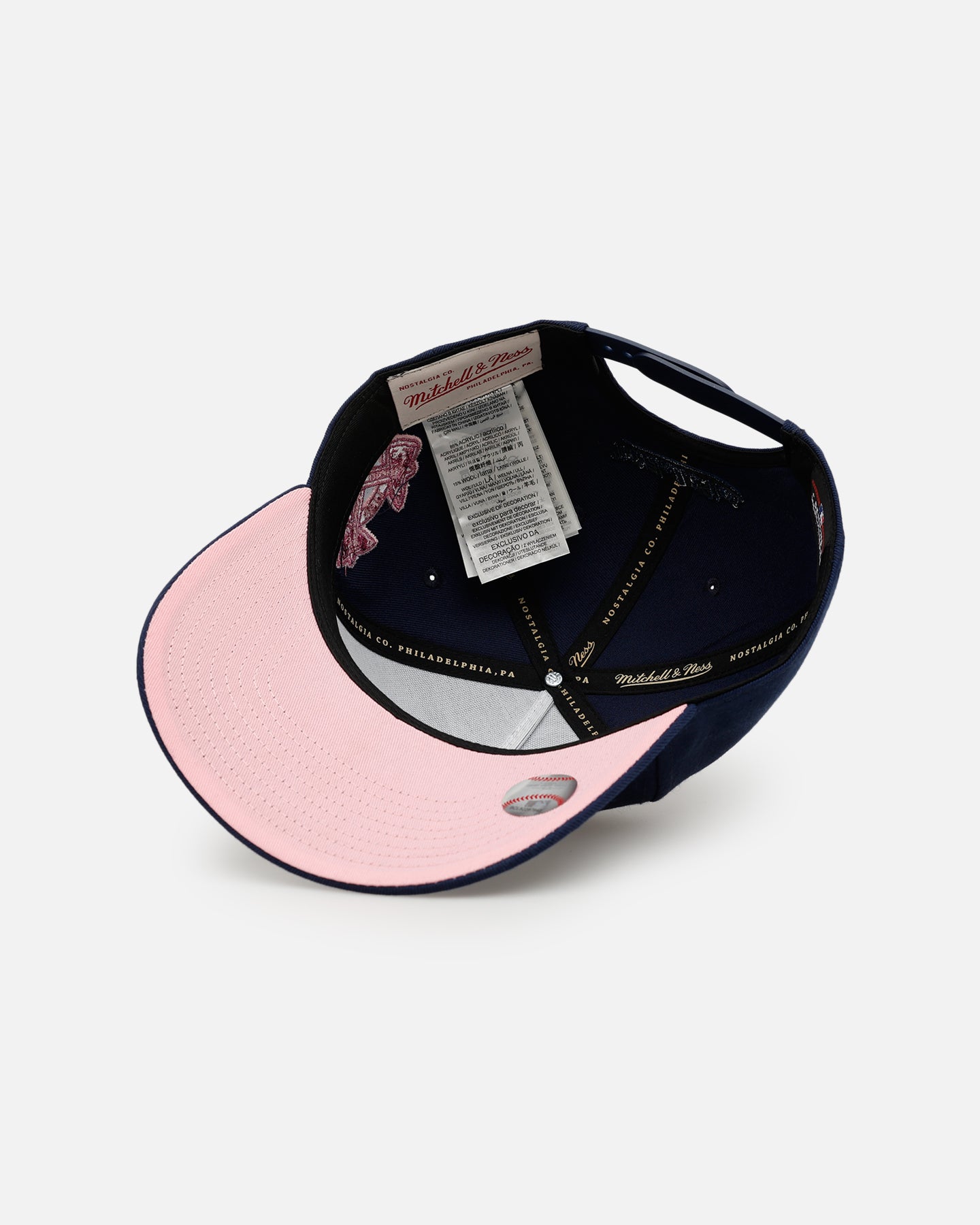 Mitchell & Ness Atlanta Braves 'Pink Side Patch' Pro Pinch Snapback Official Team Color
