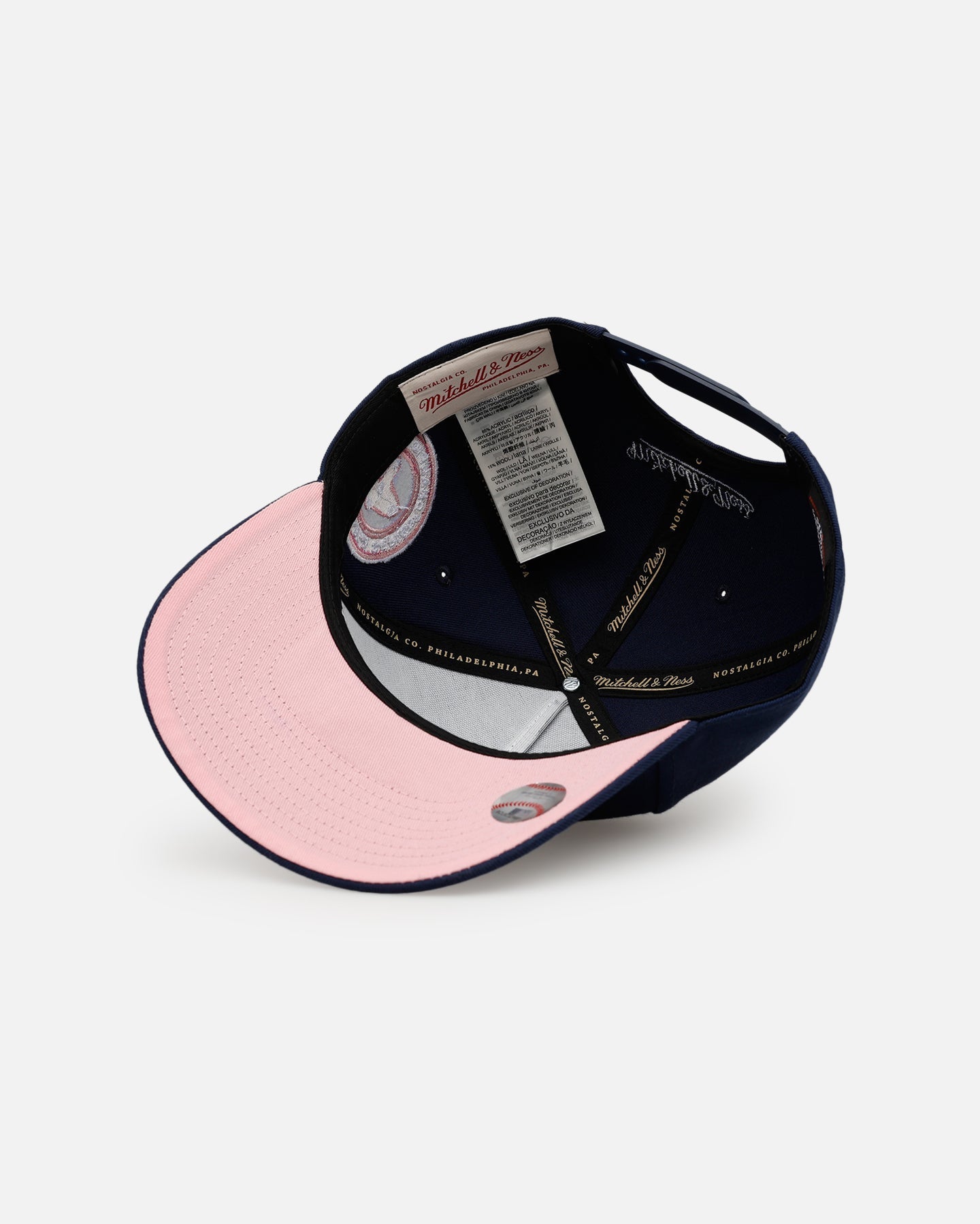 Mitchell & Ness Boston Red Sox 'Pink Side Patch' Pro Pinch Snapback Official Team Color