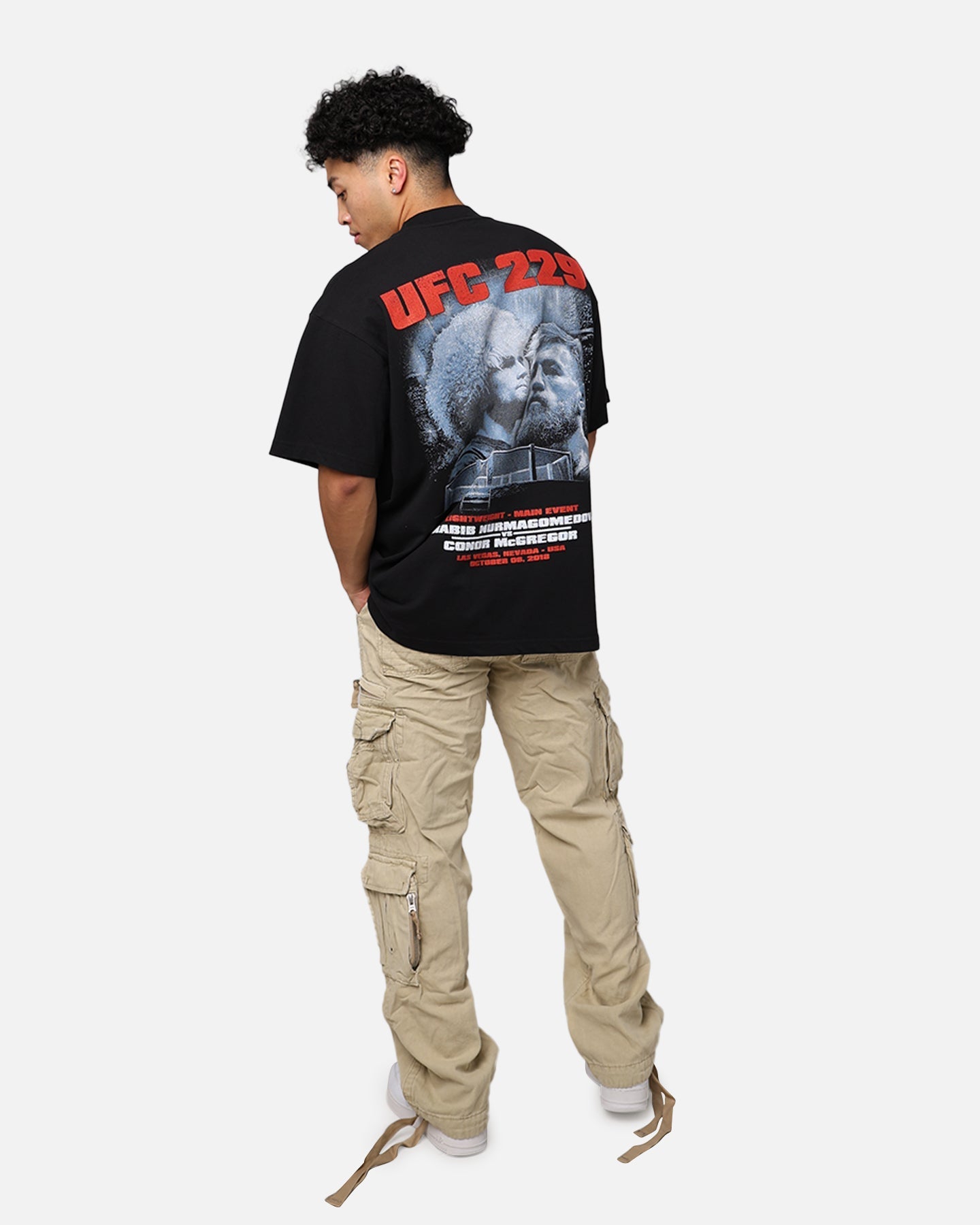 UFC By 73Studio Khabib Nurmagomedov vs. Conor McGregor 229 Card T-Shirt Black