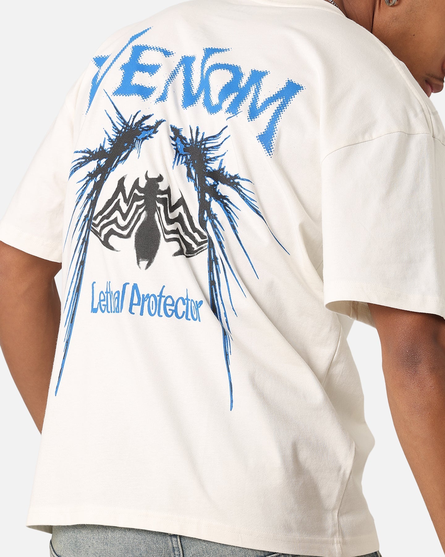 Goat Crew Marvel Spider-Man Y2K Venom T-Shirt Off White