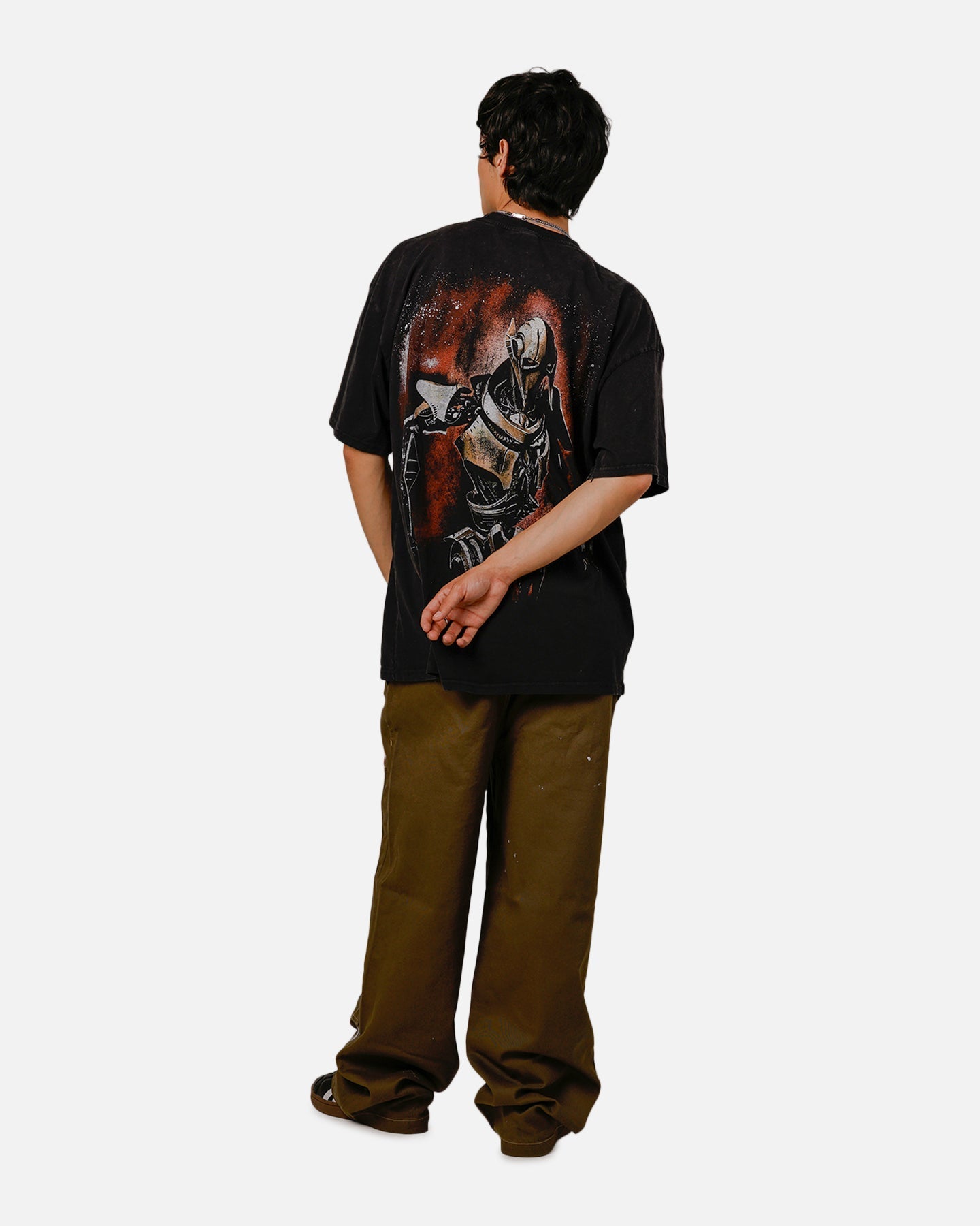 73Studio Star Wars Grevious Vintage T-Shirt Black Acidwash