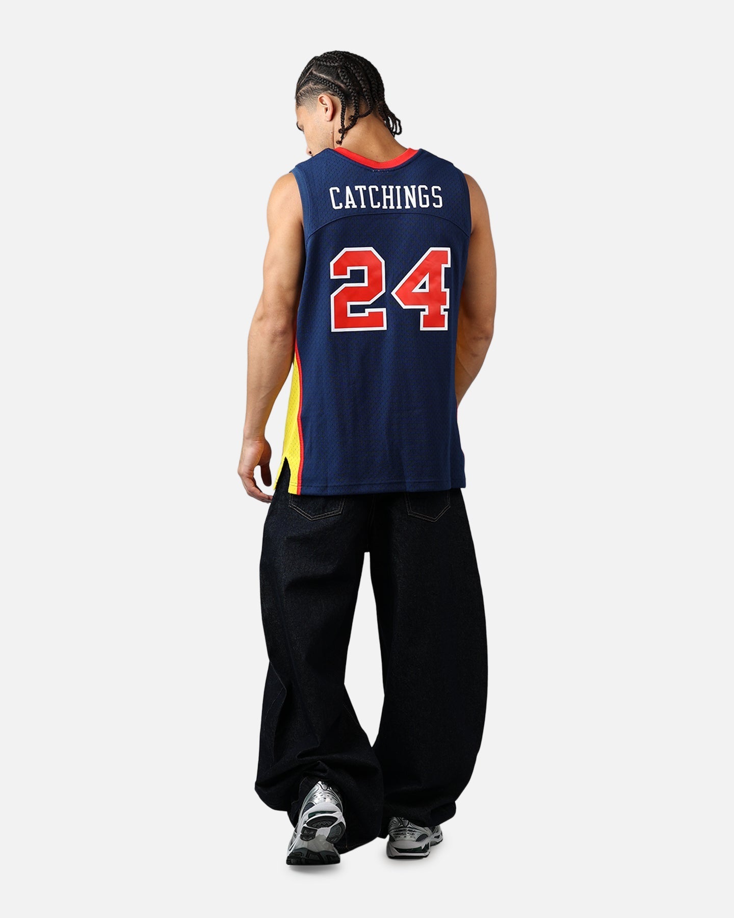Mitchell & Ness Indiana Fever Tamika Catchings #24 '02 Road Swingman Jersey Blue