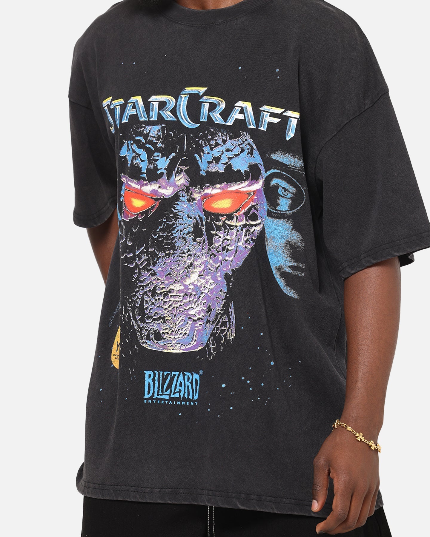 73Studio X Starcraft Vintage T-Shirt Off Black