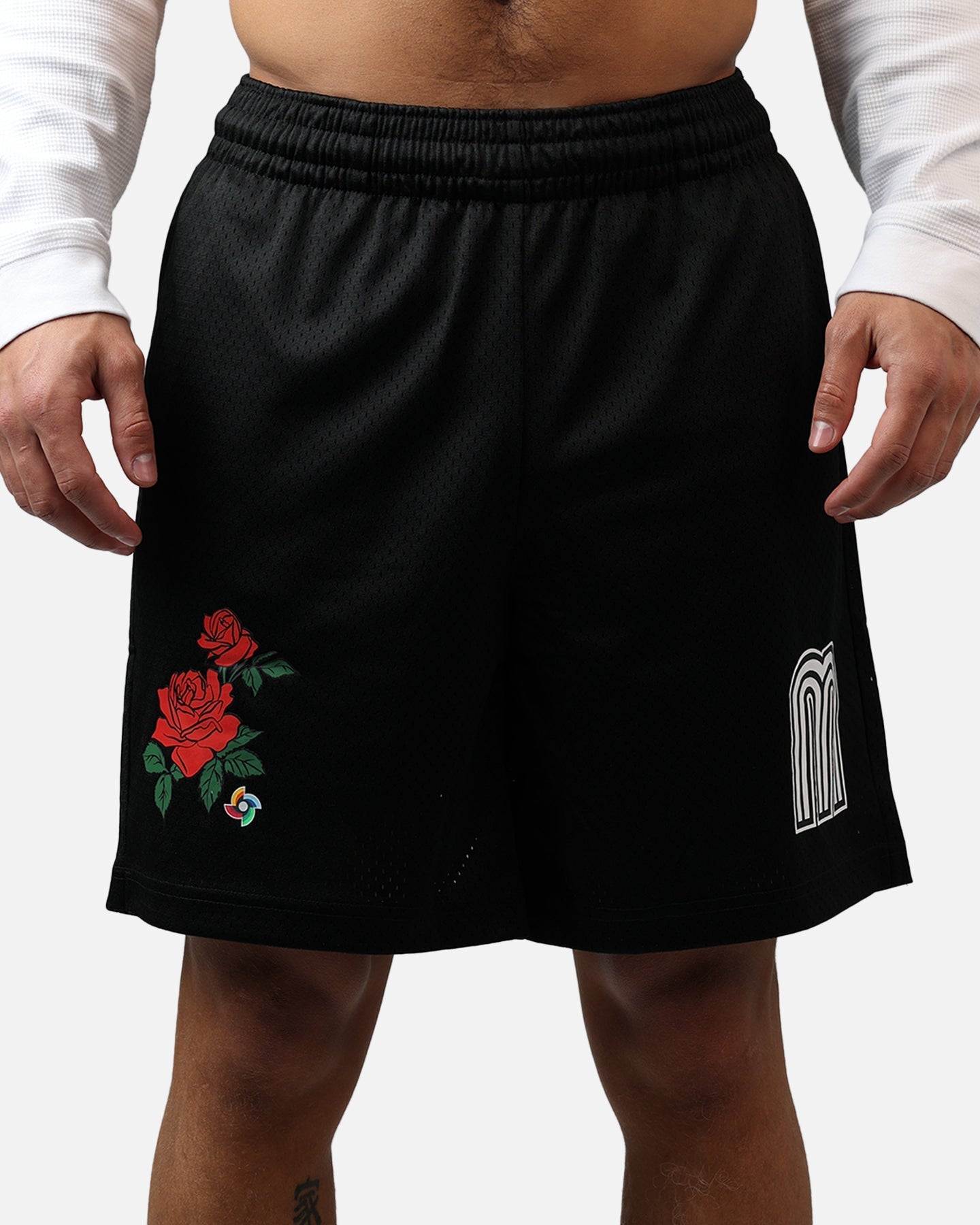 New Era Mexico National Baseball Team Rose Shorts Black