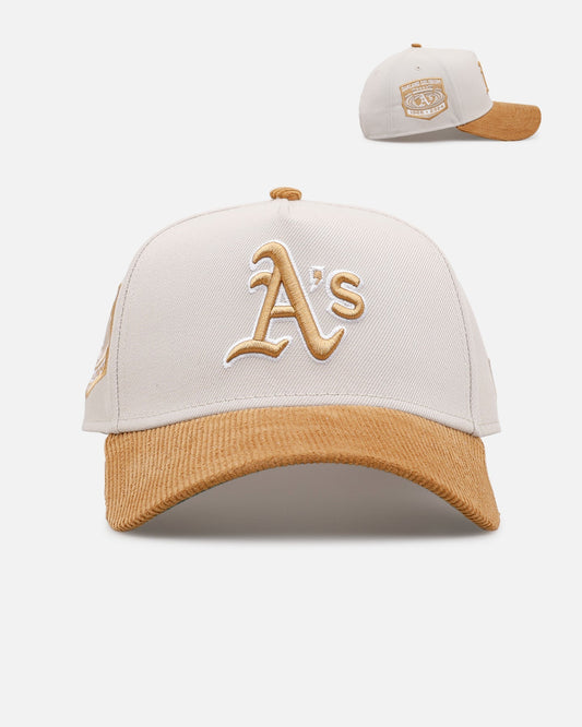 New Era Oakland Athletics 'Honey Pot' 9FORTY A-Frame Snapback Stone/Wheat