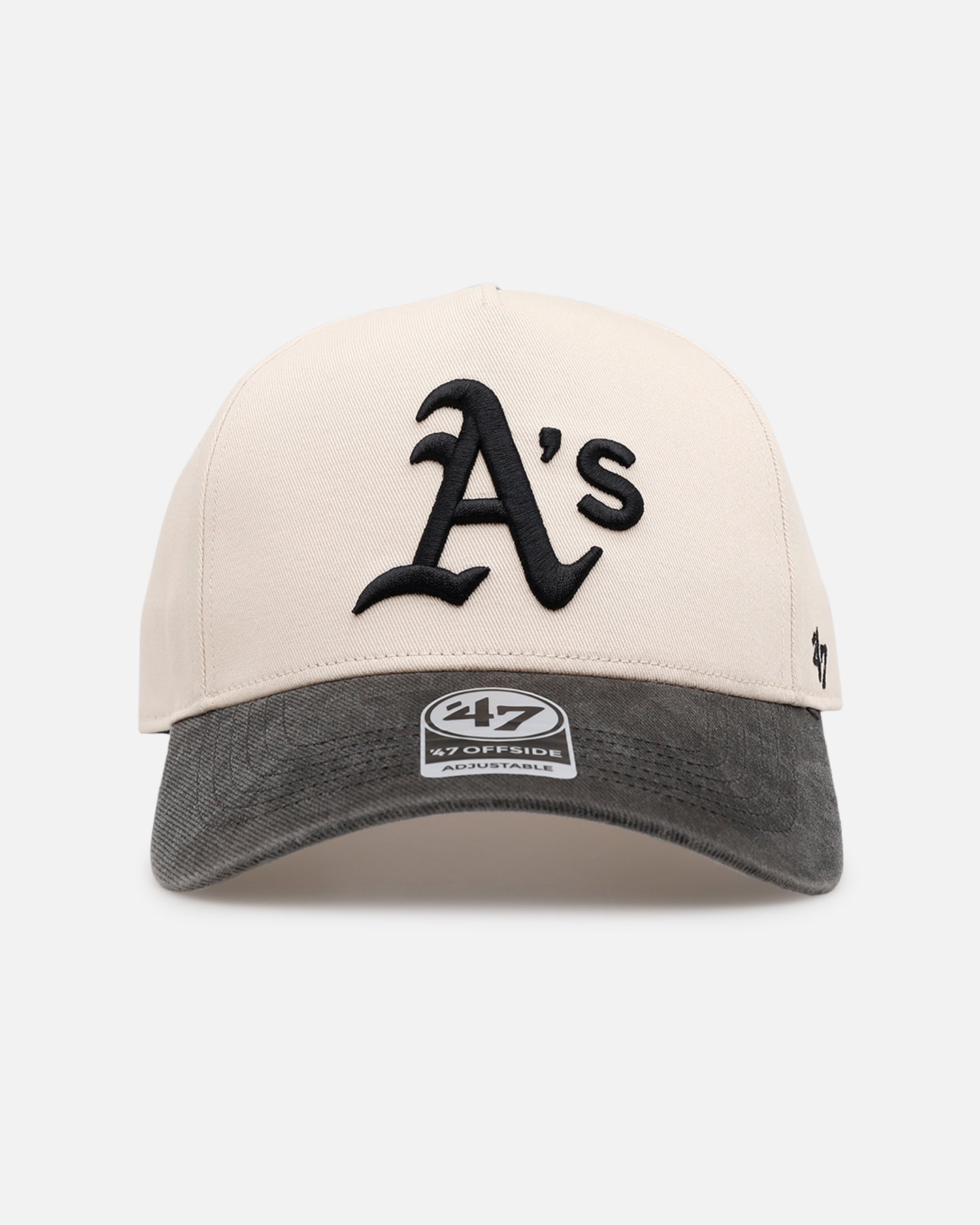 47 Brand Oakland Athletics 'Washed Black Visor' 47 Offside Snapback Natural