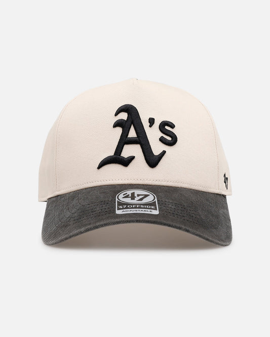47 Brand Oakland Athletics 'Washed Black Visor' 47 Offside Snapback Natural