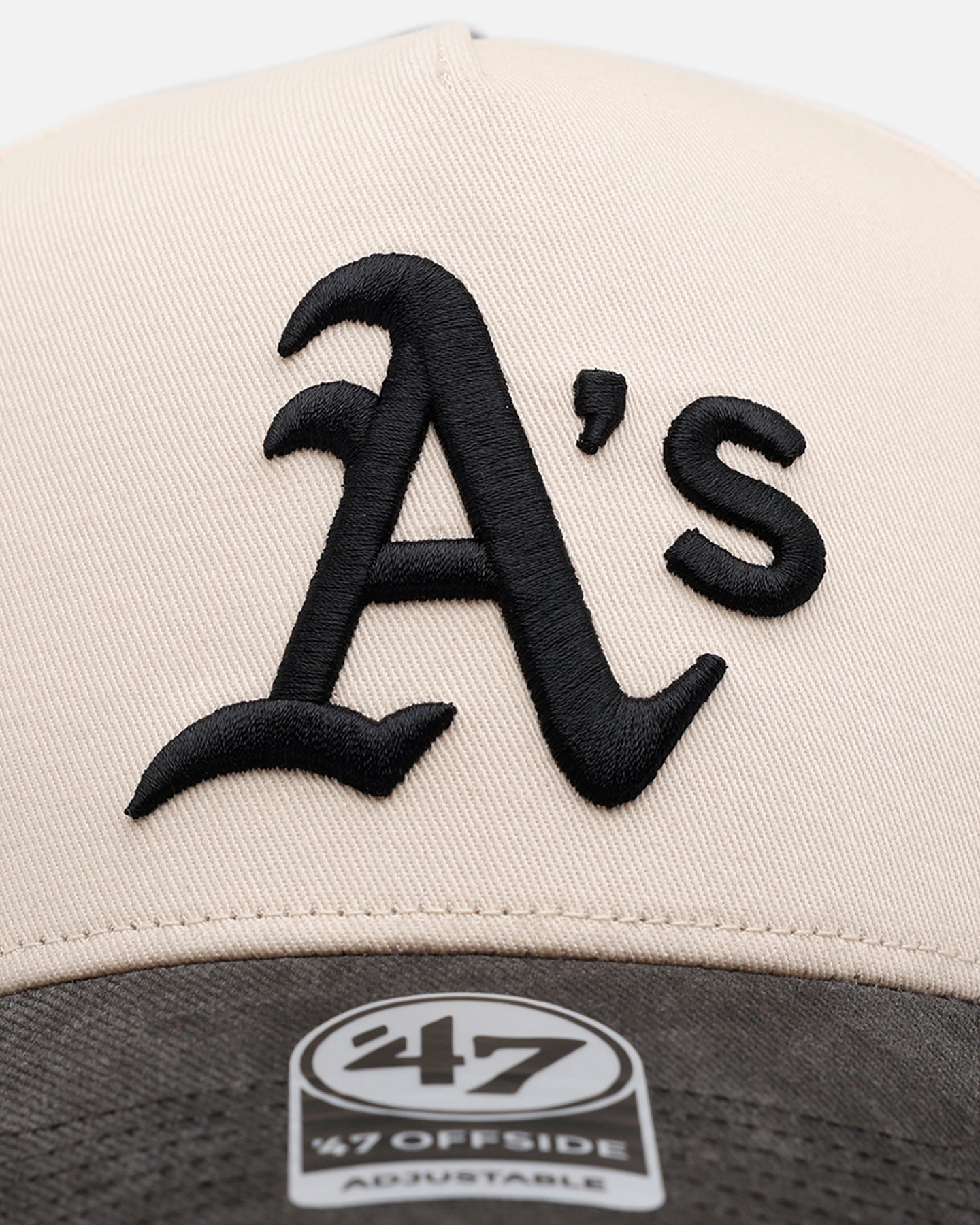 47 Brand Oakland Athletics 'Washed Black Visor' 47 Offside Snapback Natural