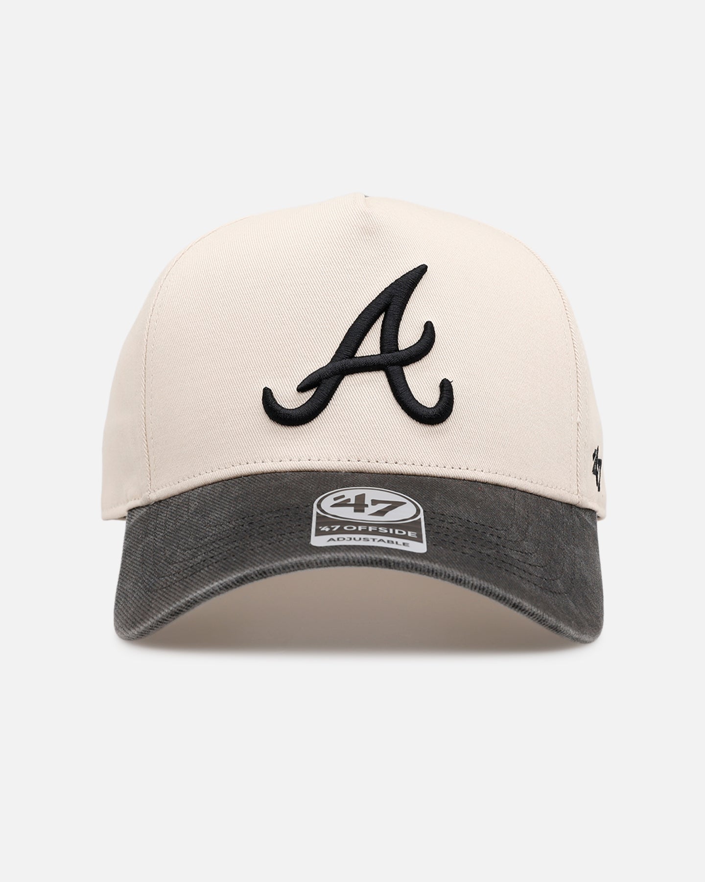 47 Brand Atlanta Braves 'Washed Black Visor' 47 Offside Snapback Natural