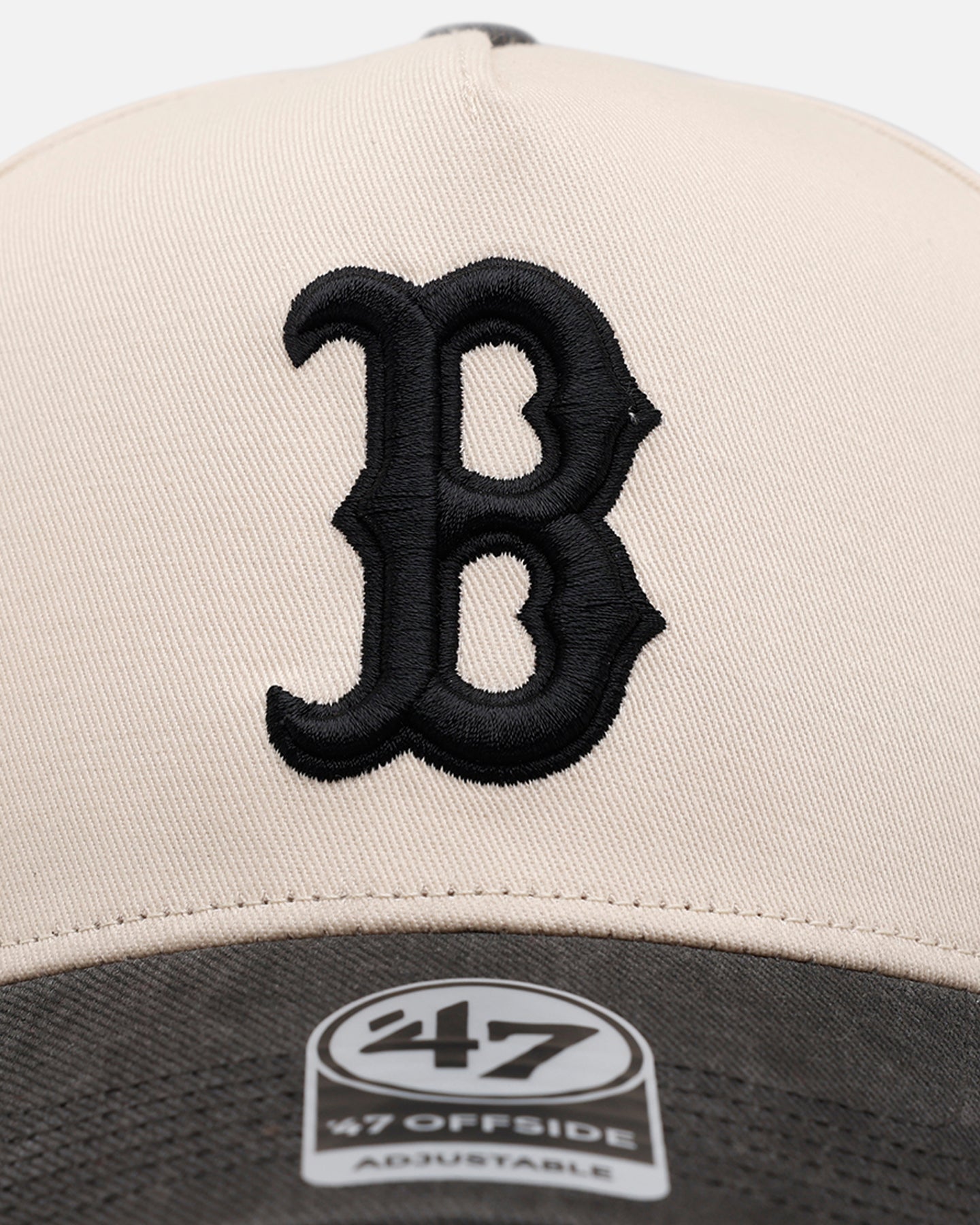 47 Brand Boston Red Sox 'Washed Black Visor' 47 Offside Snapback Natural