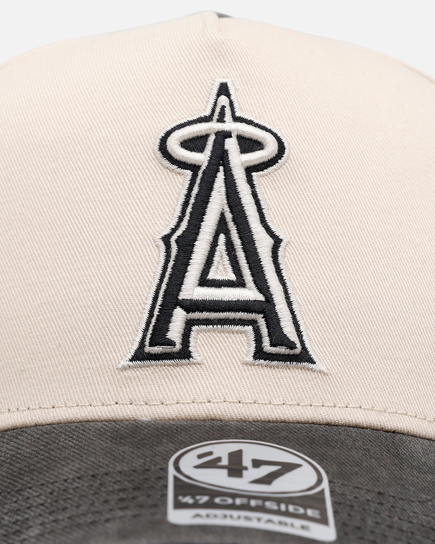 47 Brand Los Angeles Angels 'Washed Black Visor' 47 Offside Snapback Natural