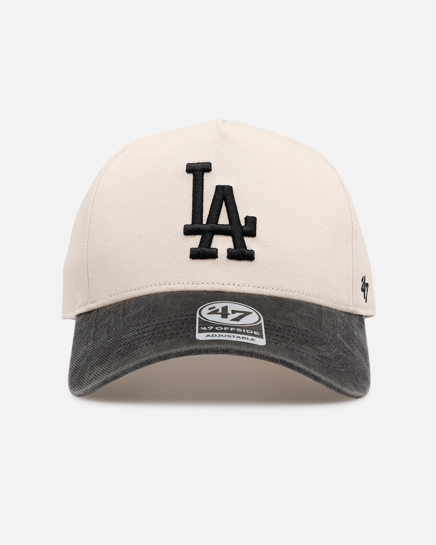 47 Brand Los Angeles Dodgers 'Washed Black Visor' 47 Offside Snapback Natural