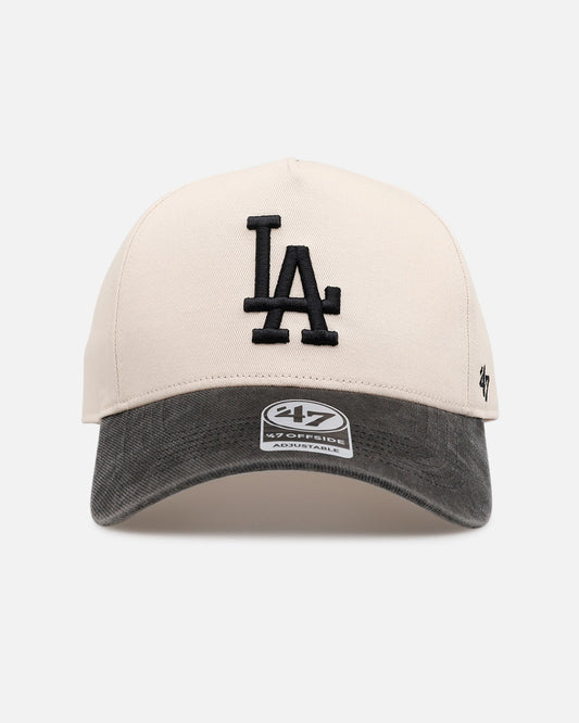 47 Brand Los Angeles Dodgers 'Washed Black Visor' 47 Offside Snapback Natural
