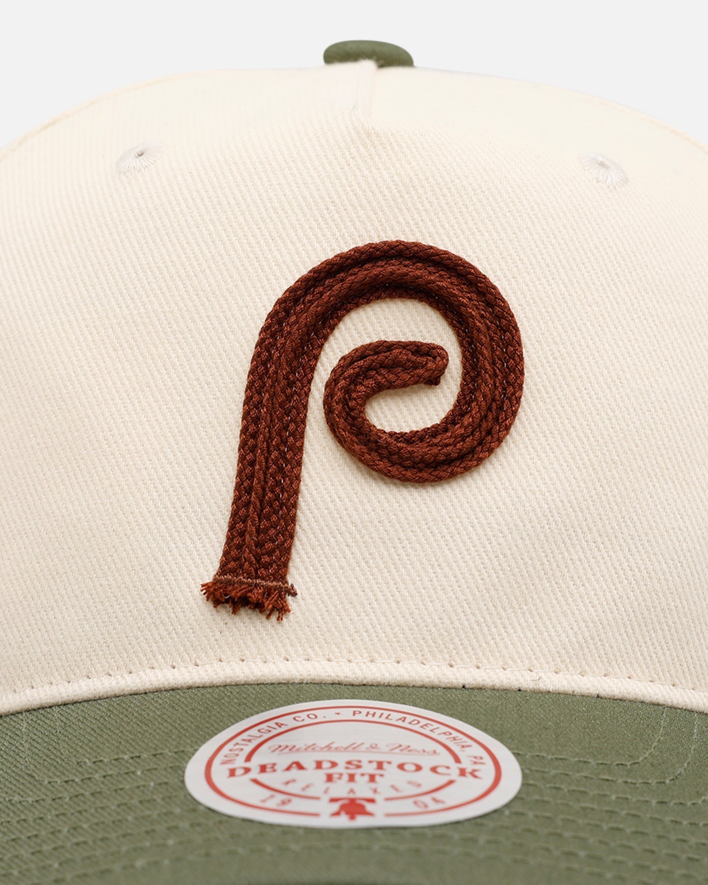 Mitchell & Ness Philadelphia Phillies 'Hand Stitch' Deadstock Snapback Olive