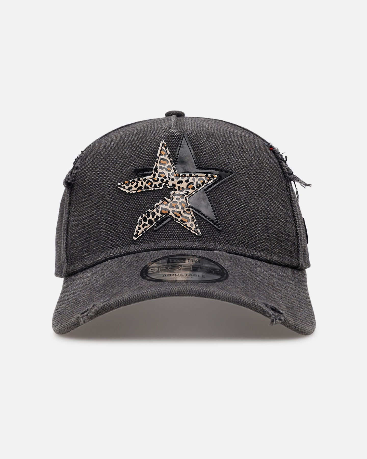 New Era Houston Astros 'Patent Leather' 9FORTY A-Frame Strapback Washed Black