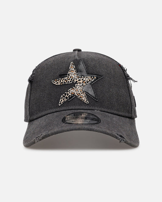 New Era Houston Astros 'Patent Leather' 9FORTY A-Frame Strapback Washed Black