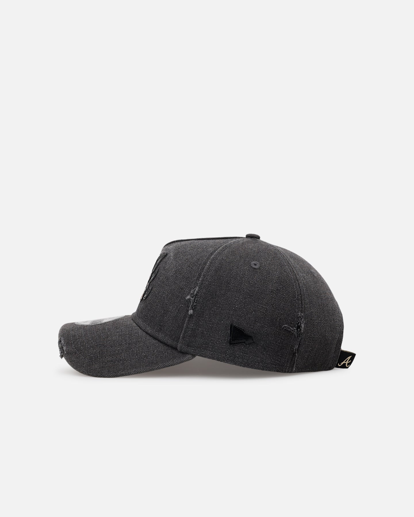 New Era Atlanta Braves 'Patent Leather' 9FORTY A-Frame Strapback Washed Black