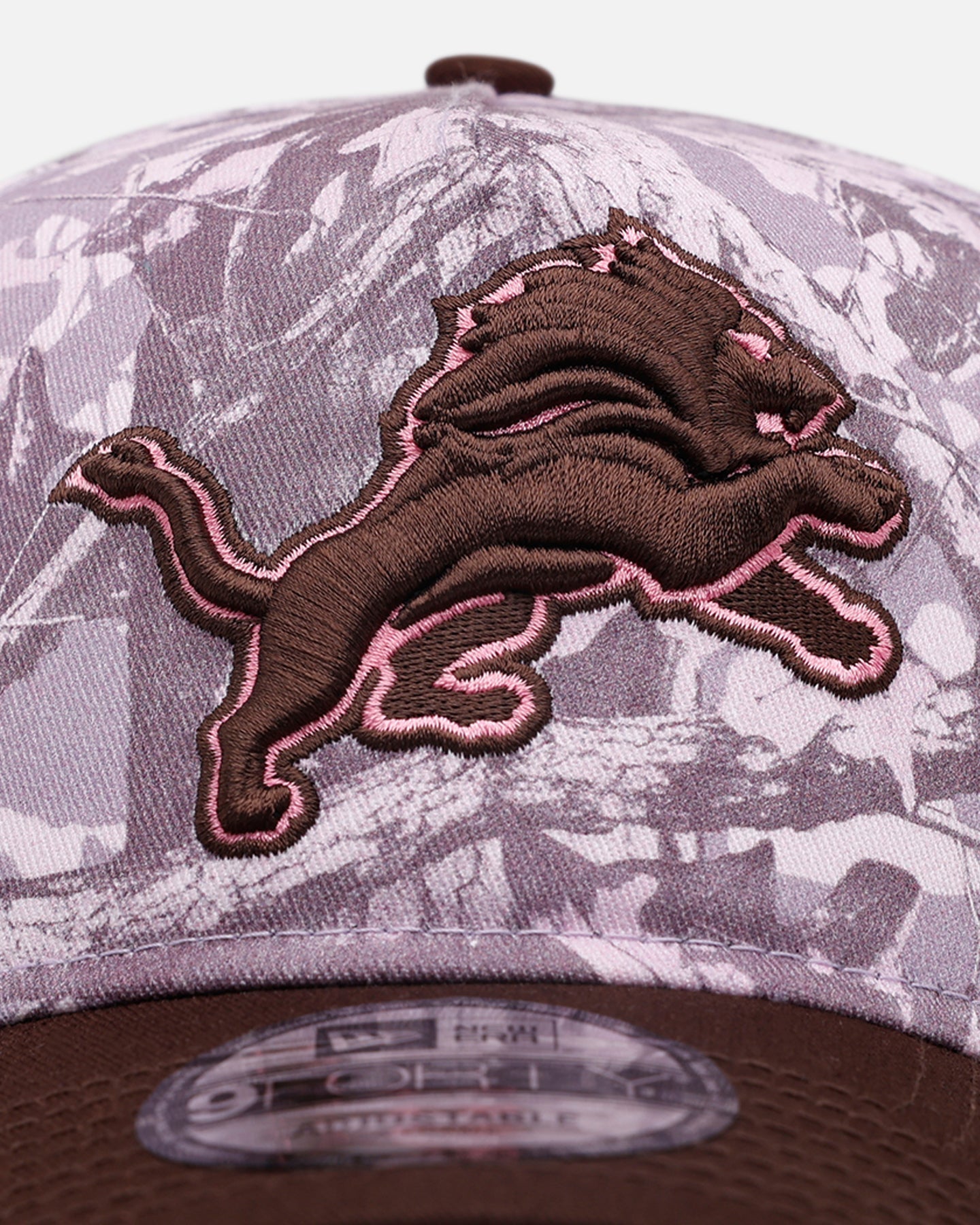 New Era Detroit Lions 'Pink Tree Camo' 9FORTY A-Frame Snapback Pink