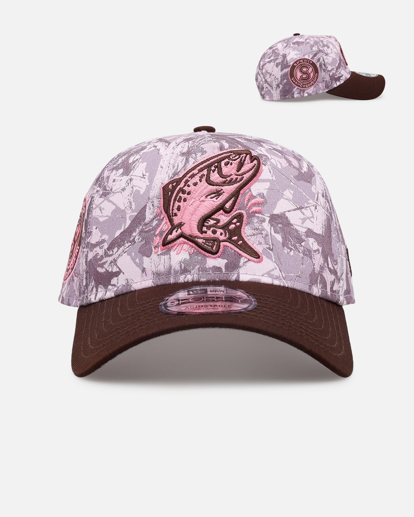 New Era Spokane Indians 'Pink Tree Camo' 9FORTY A-Frame Snapback Pink