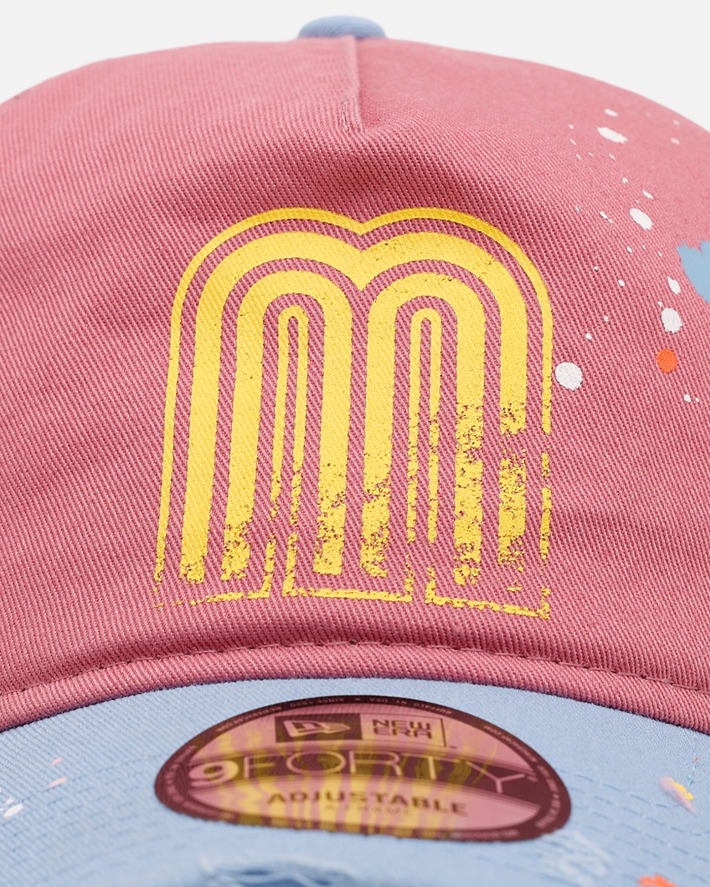 New Era Mexico National Baseball Team 'Seasoned' 9FORTY A-Frame Strapback Pink/Blue