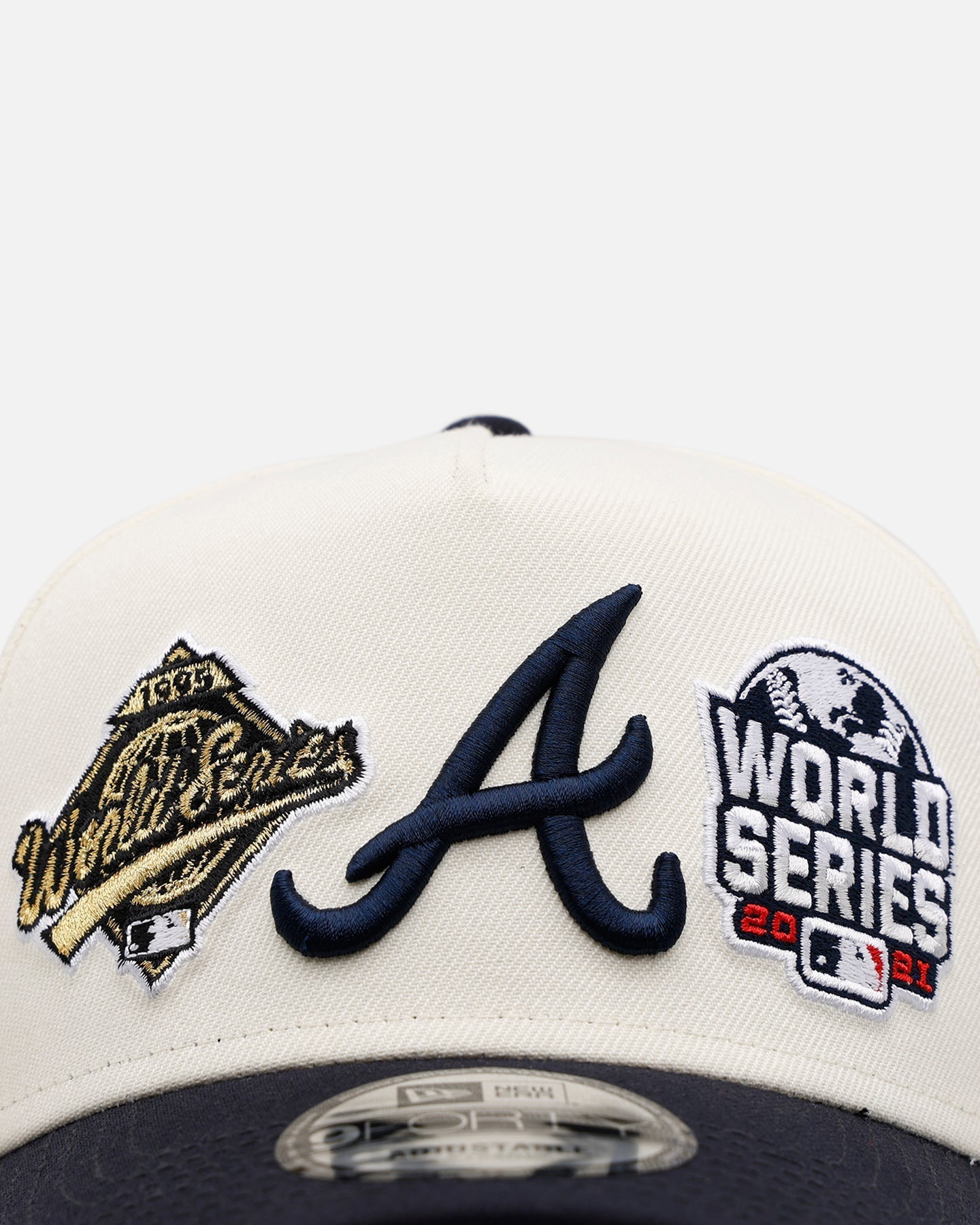 New Era Atlanta Braves 'World Series Logo' 9FORTY A-Frame Snapback Chrome