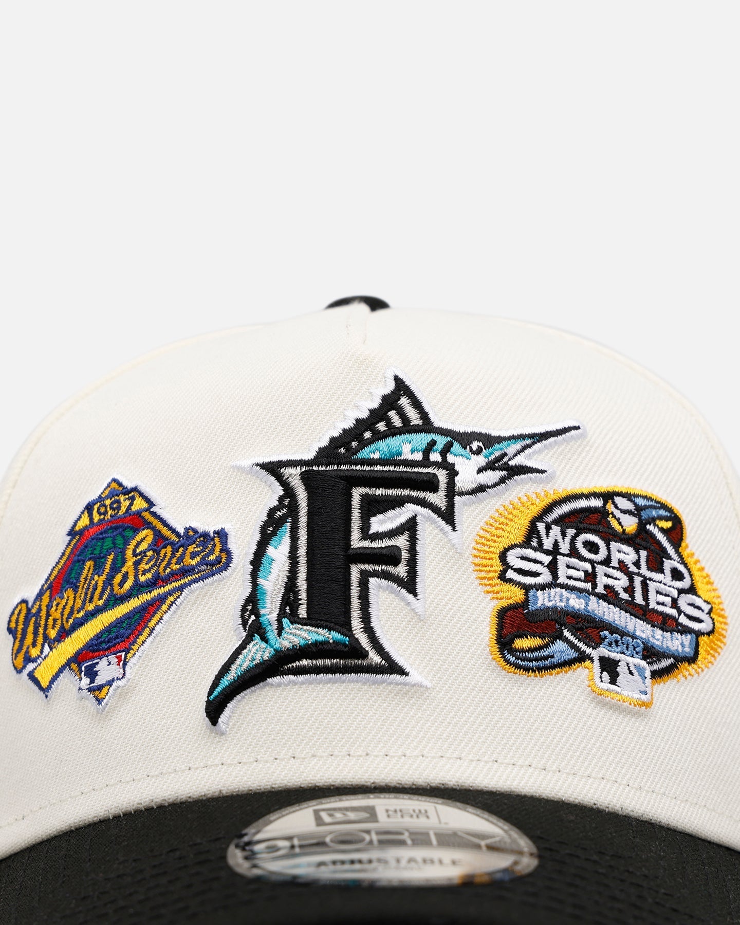 New Era Miami Marlins 'World Series Logo' 9FORTY A-Frame Snapback Chrome