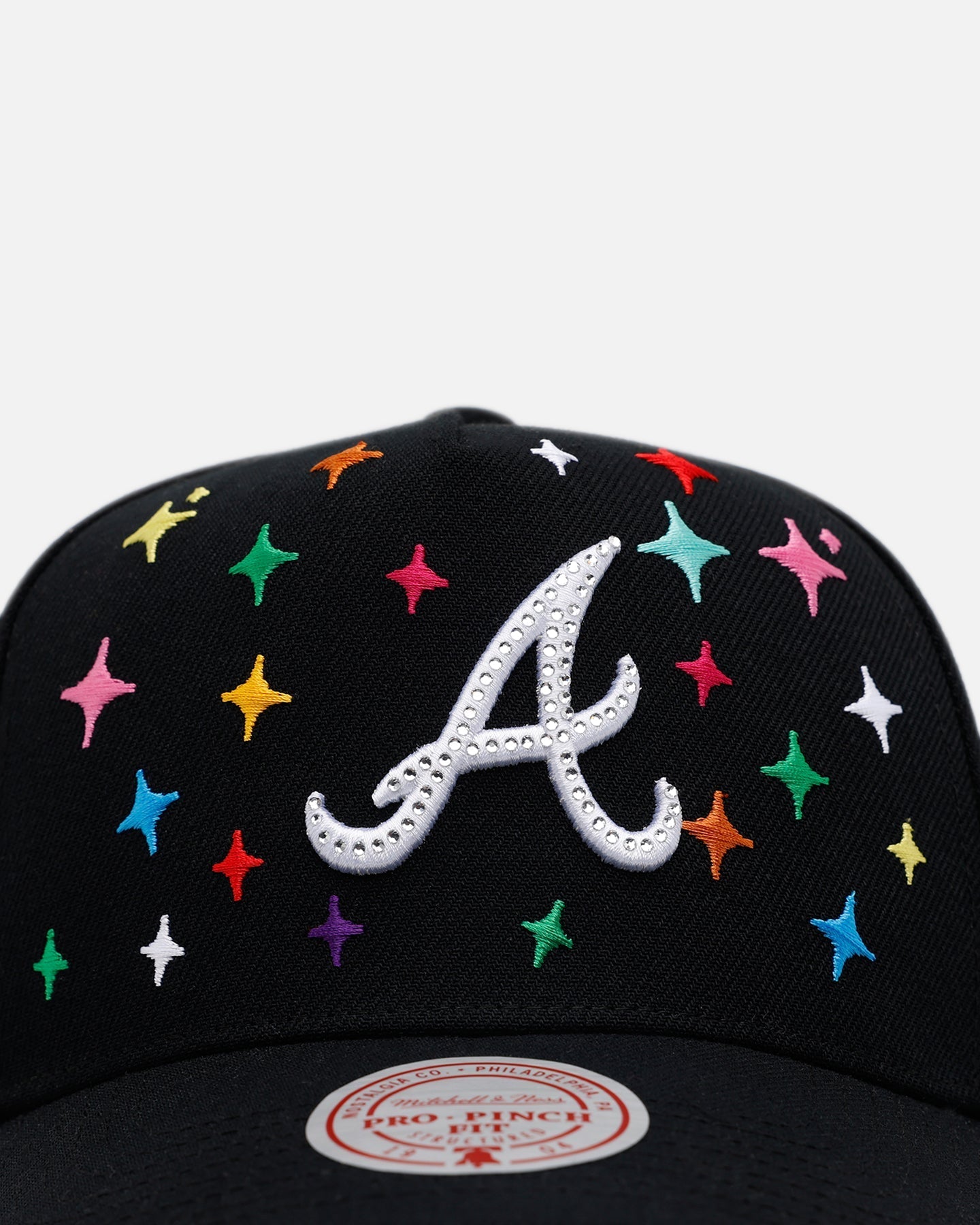 Mitchell & Ness Atlanta Braves 'Rhinestone Luxury' Pro Pinch Snapback Black