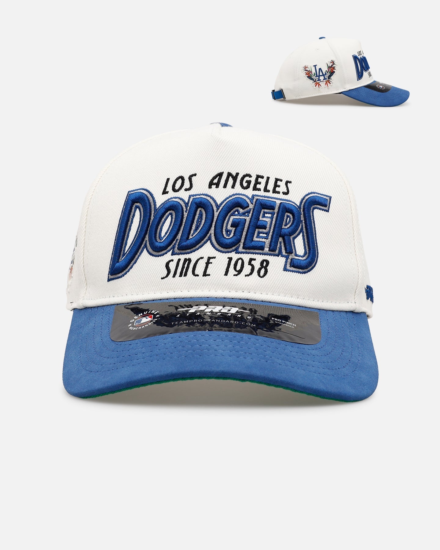 Pro Standard Los Angeles Dodgers 'Paradise' Pro Pinch Strapback Eggshell