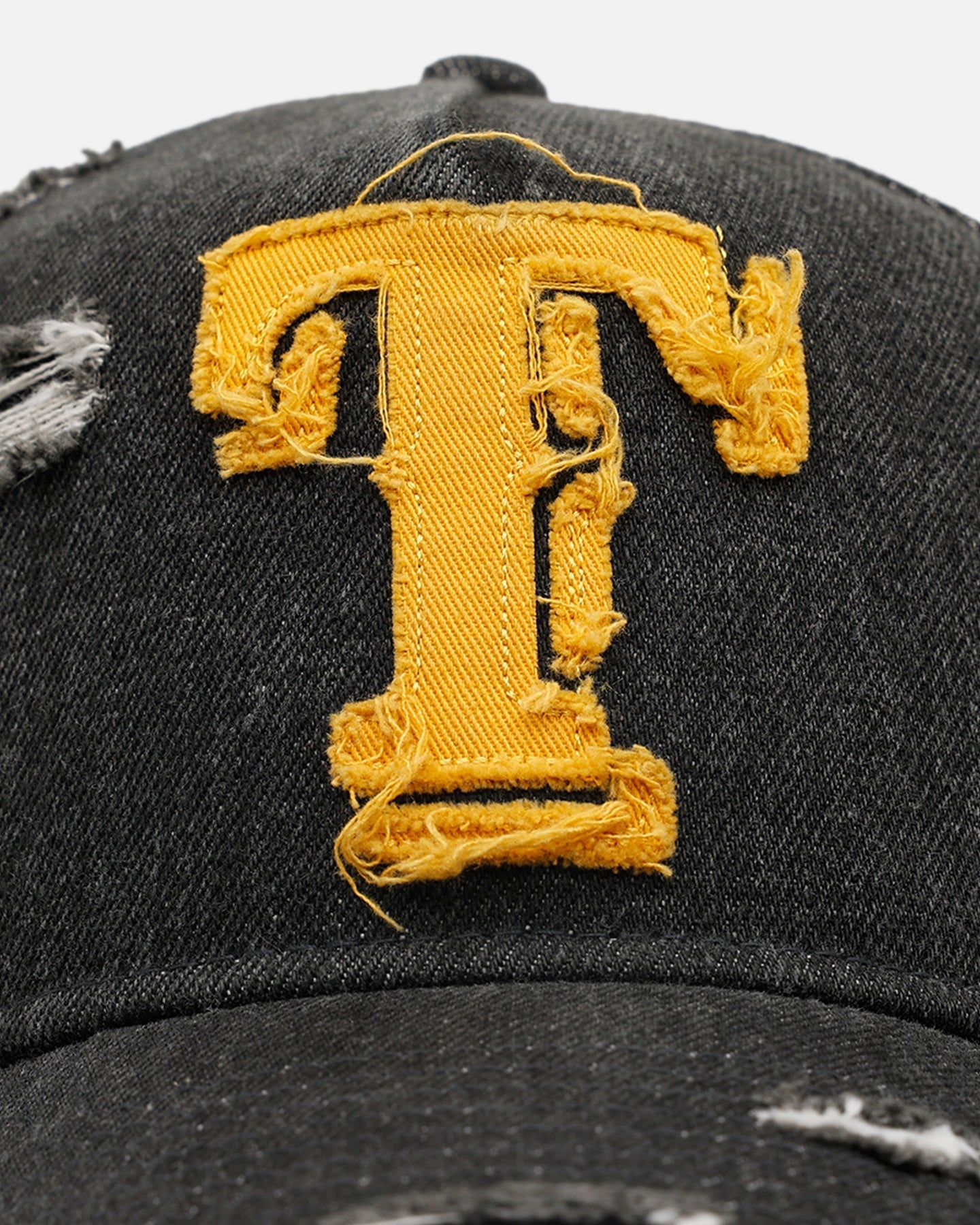 New Era Texas Rangers 'Distressed Denim 2.0' 9FORTY A-Frame Strapback Black