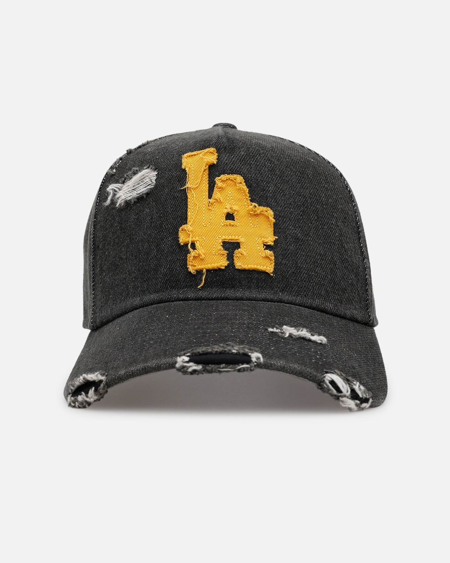 New Era Los Angeles Dodgers 'Distressed Denim 2.0' 9FORTY A-Frame Strapback Black