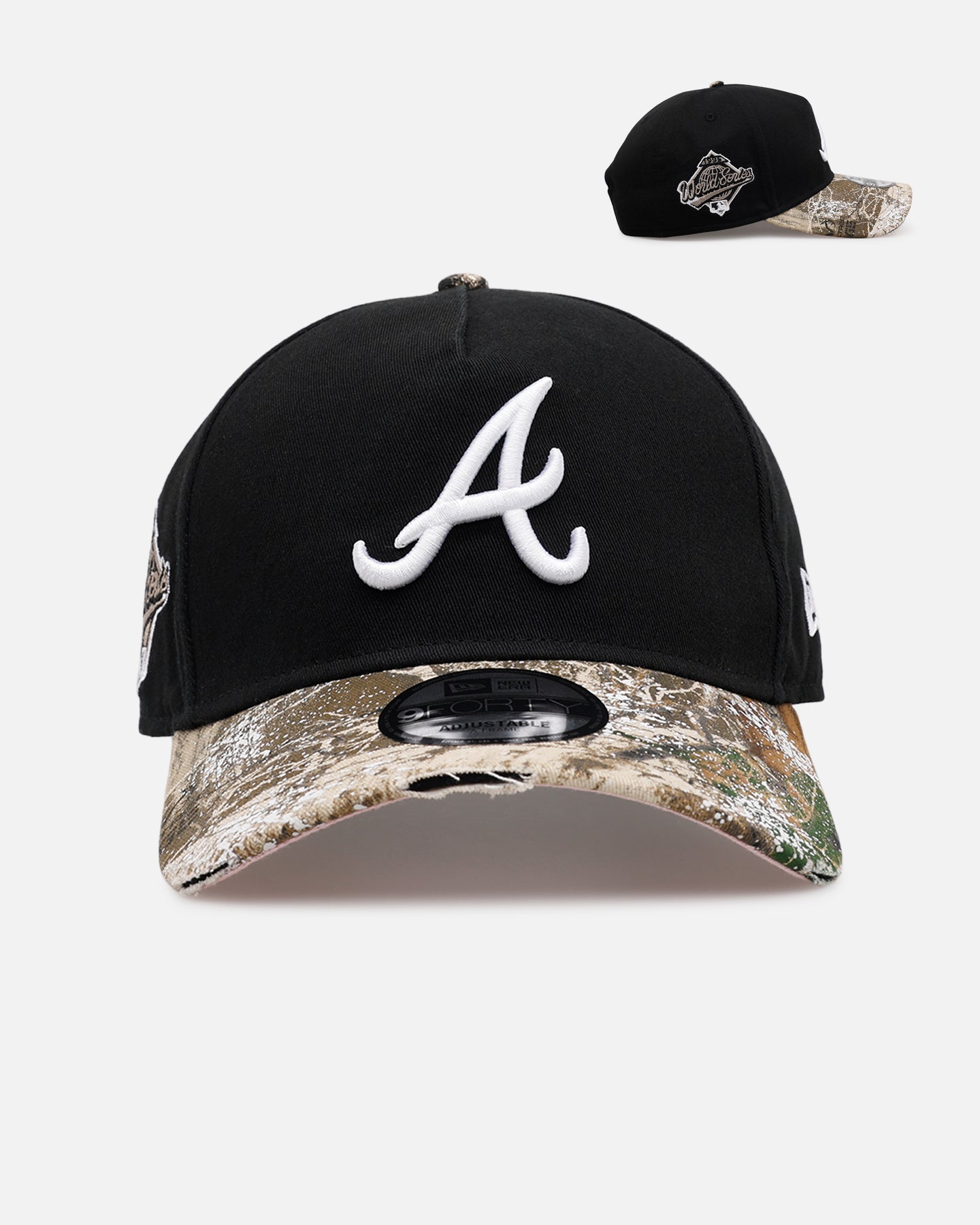 New Era Atlanta Braves 'Seasoned Camo' 9FORTY A-Frame Snapback Black/Camo