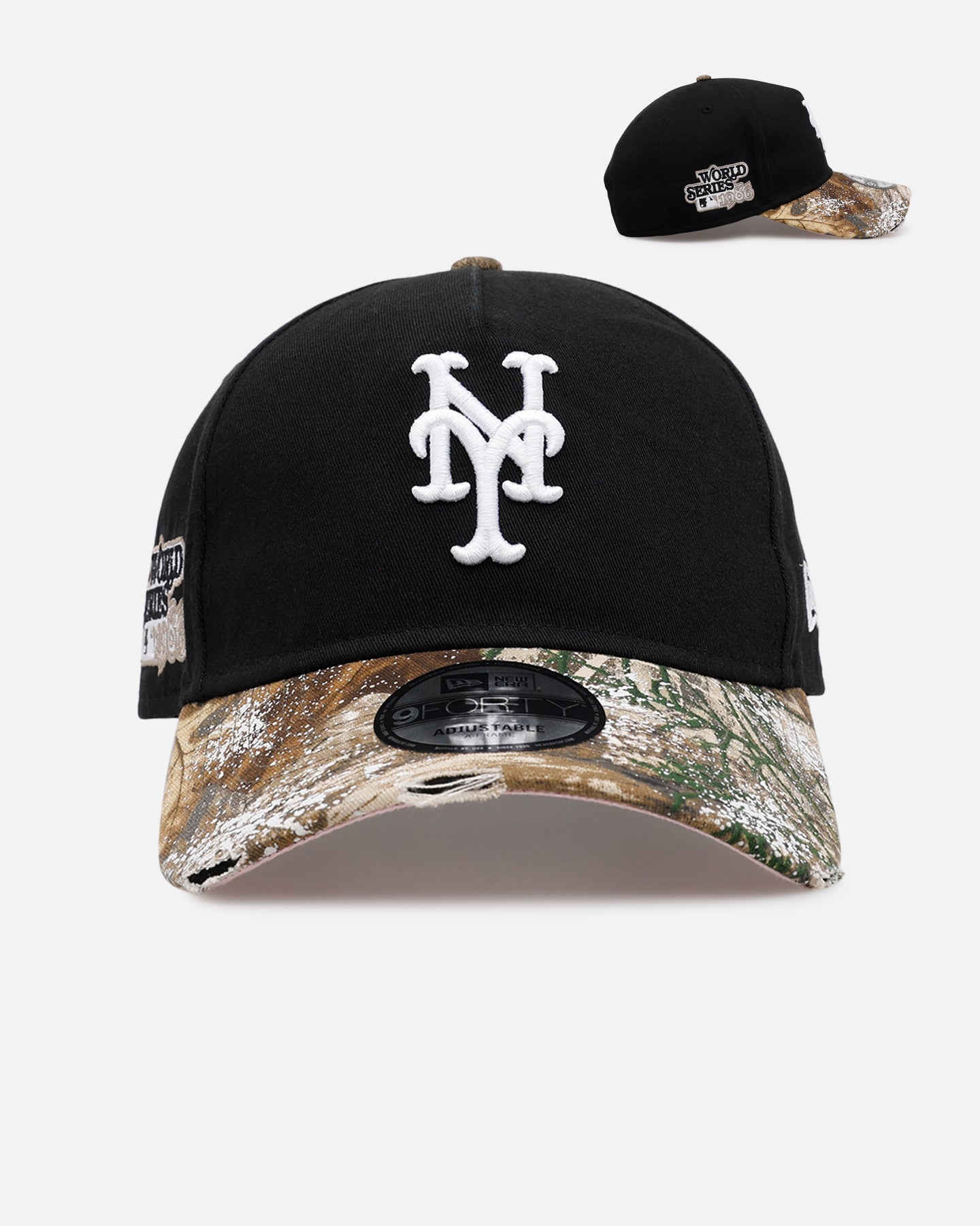 New Era New York Mets 'Seasoned Camo' 9FORTY A-Frame Snapback Black/Camo