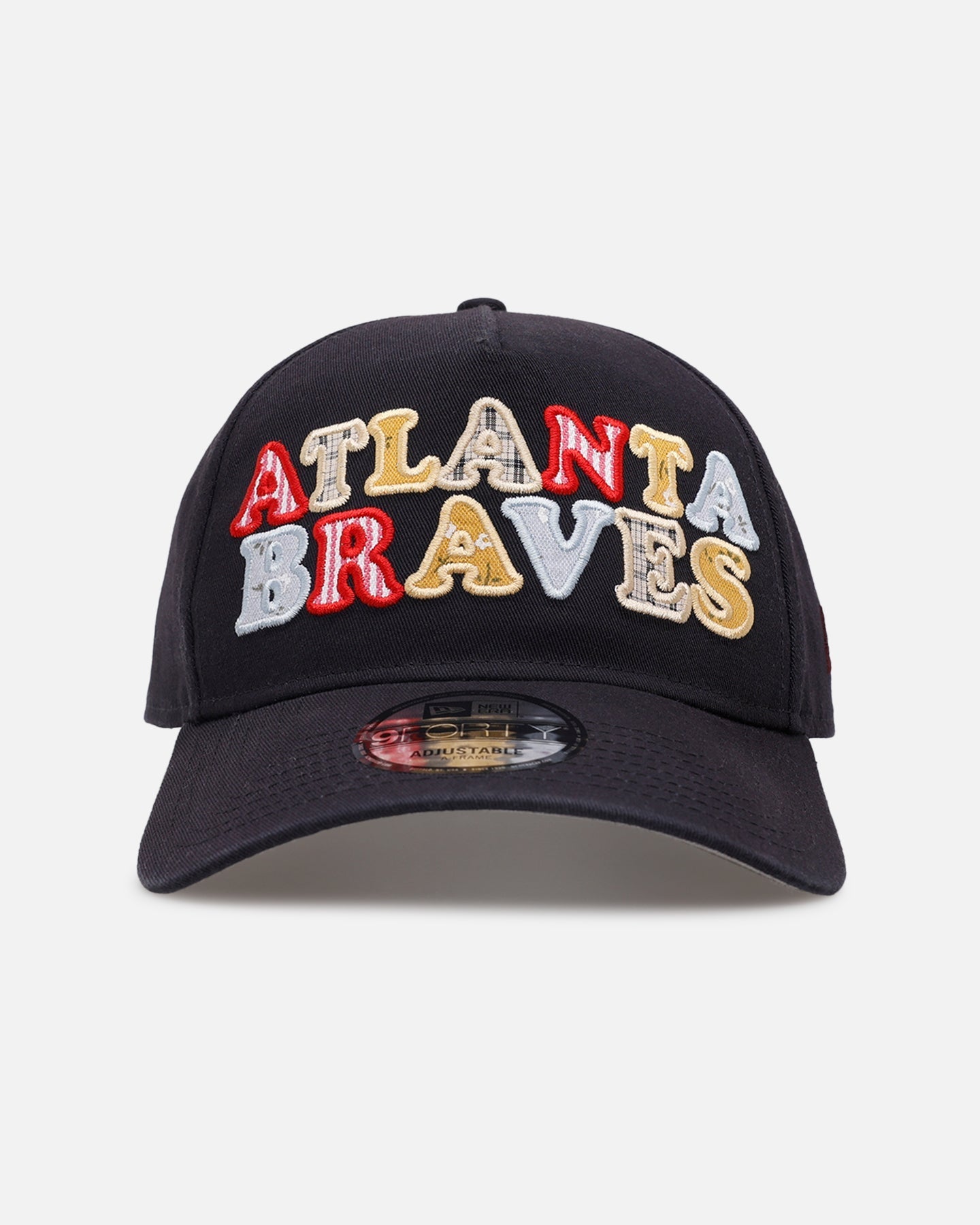 New Era Atlanta Braves 'Fabric Shop' 9FORTY A-Frame Snapback Navy