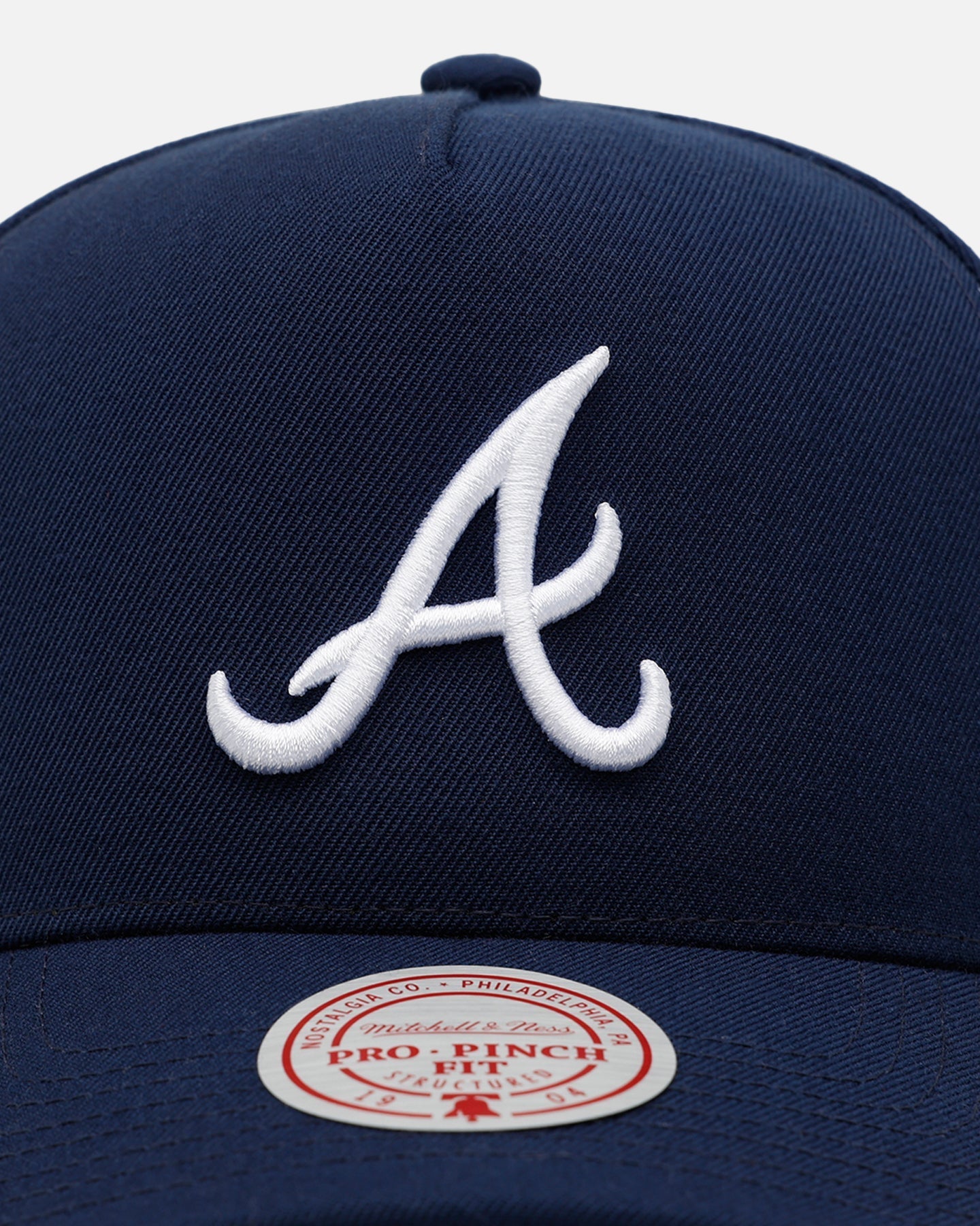 Mitchell & Ness Atlanta Braves 'Pink Side Patch' Pro Pinch Snapback Official Team Color
