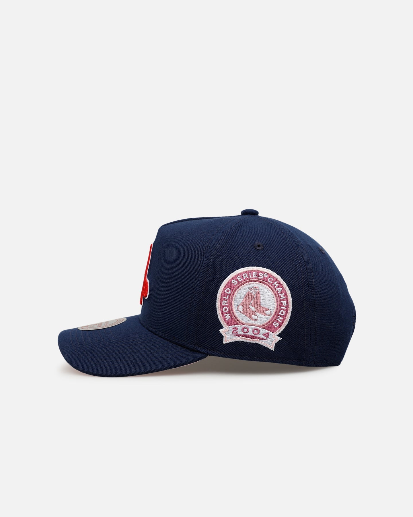 Mitchell & Ness Boston Red Sox 'Pink Side Patch' Pro Pinch Snapback Official Team Color