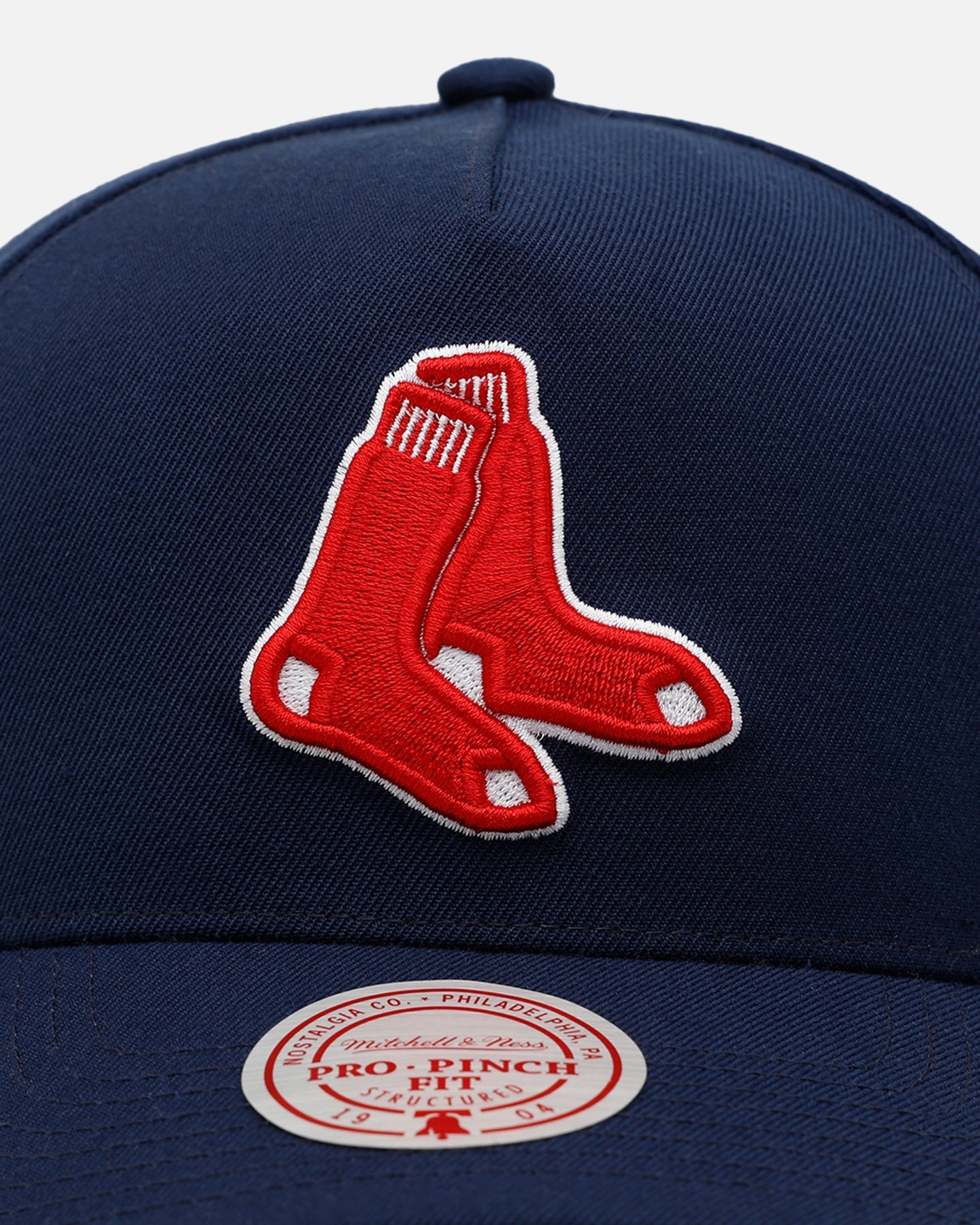 Mitchell & Ness Boston Red Sox 'Pink Side Patch' Pro Pinch Snapback Official Team Color