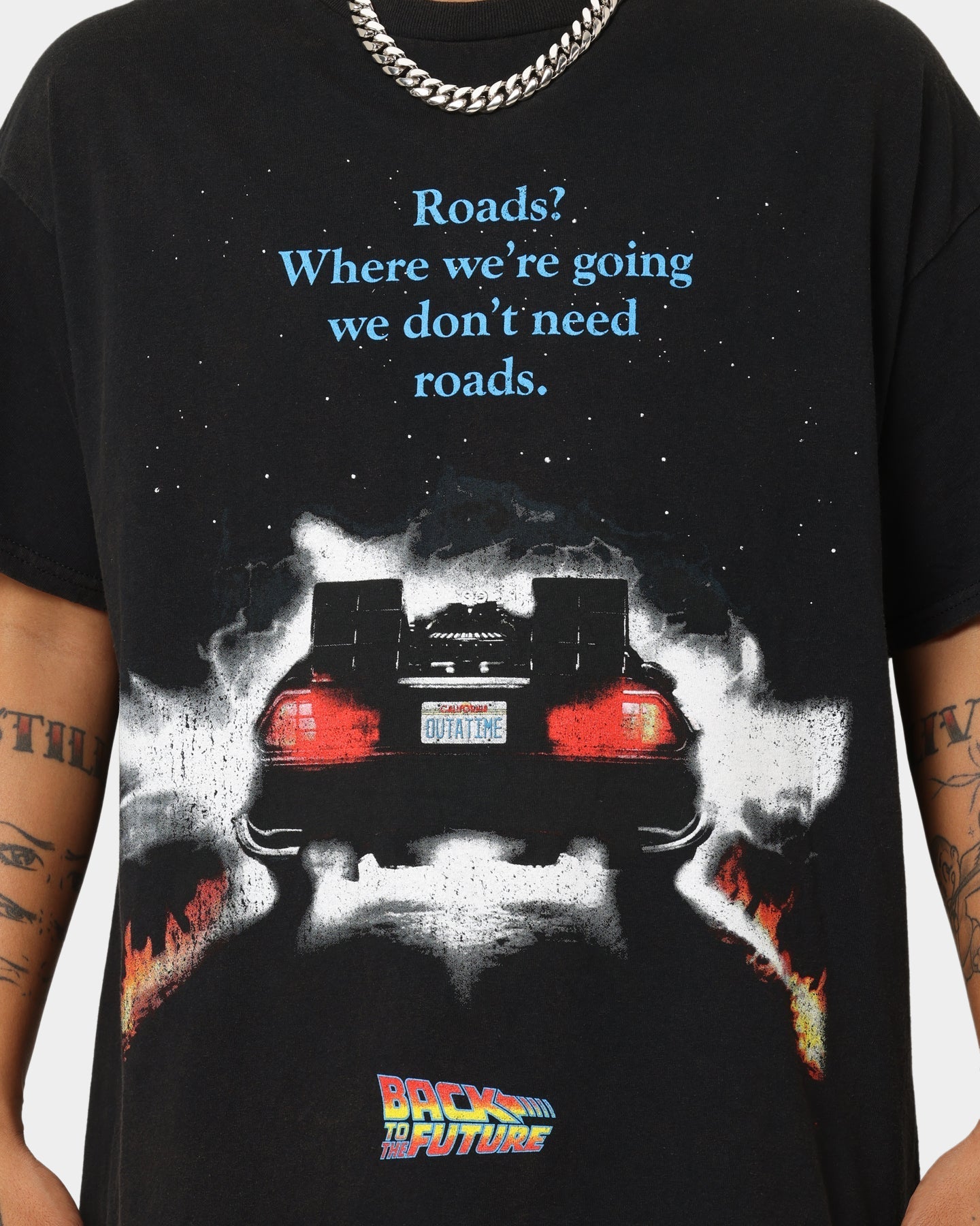 American Thrift X Back To The Future Back To The Future 1 Vintage T-Shirt Washed Black