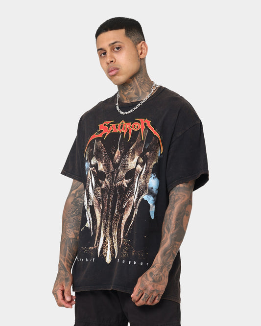 73Studio X The Lord Of The Rings Sauron Vintage T-Shirt Black Wash