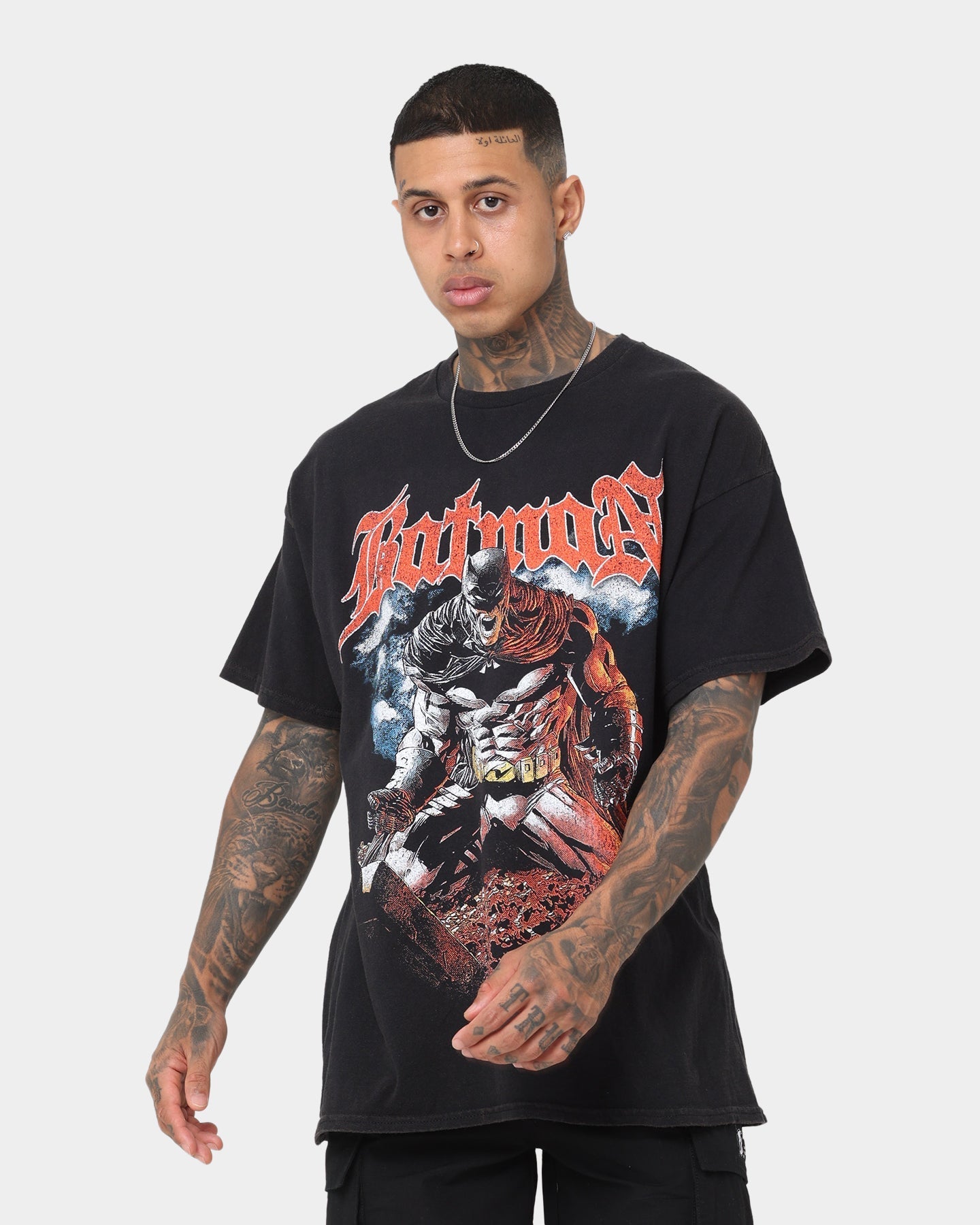 Goat Crew X DC Batman Metal Vintage T-Shirt Black Wash