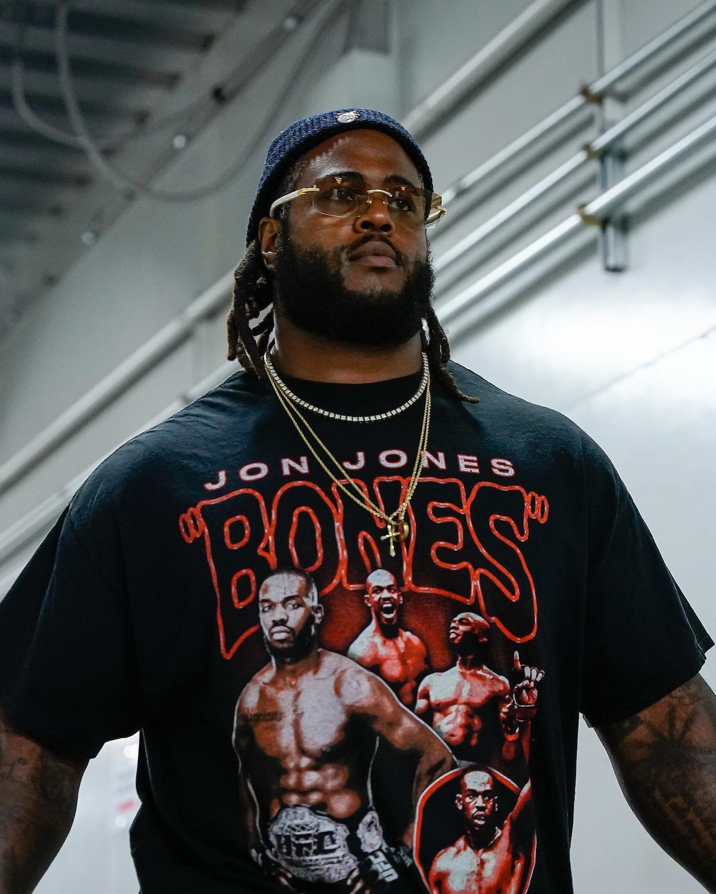 UFC By Goat Crew Jon Jones Vintage T-Shirt Black Wash