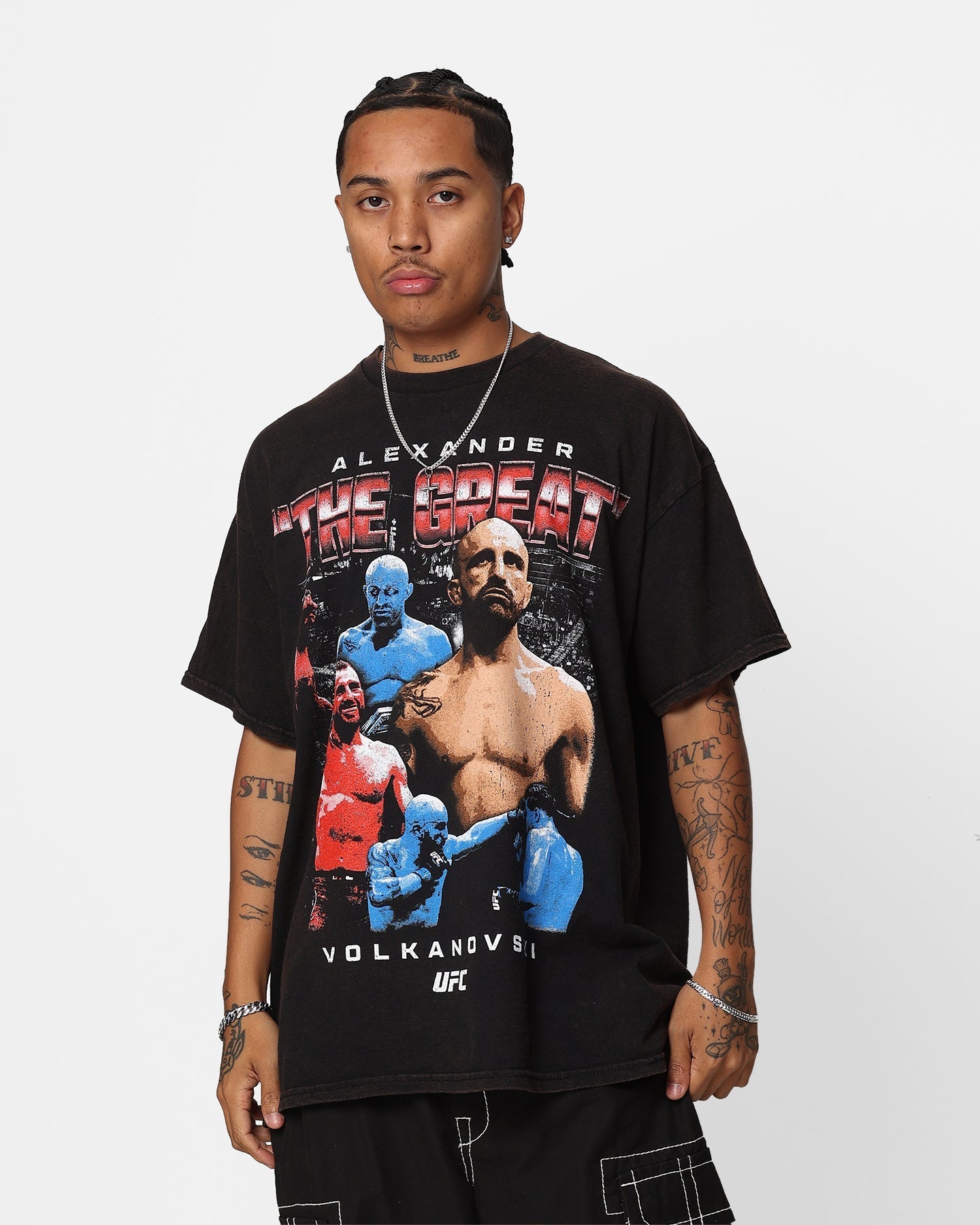 UFC By 73Studio Alexander The Great Vintage T-Shirt Black Wash