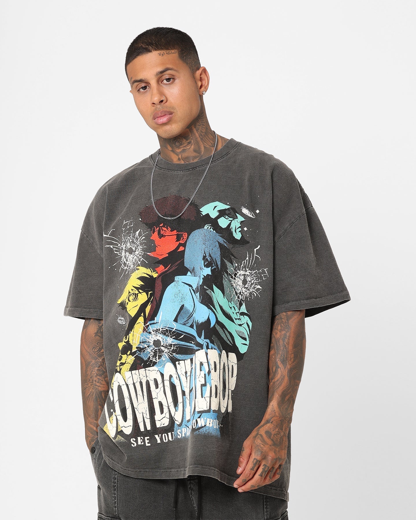 American Thrift X Cowboy Bebop Cowboy Bebop Heavyweight Vintage T-Shirt Black Wash