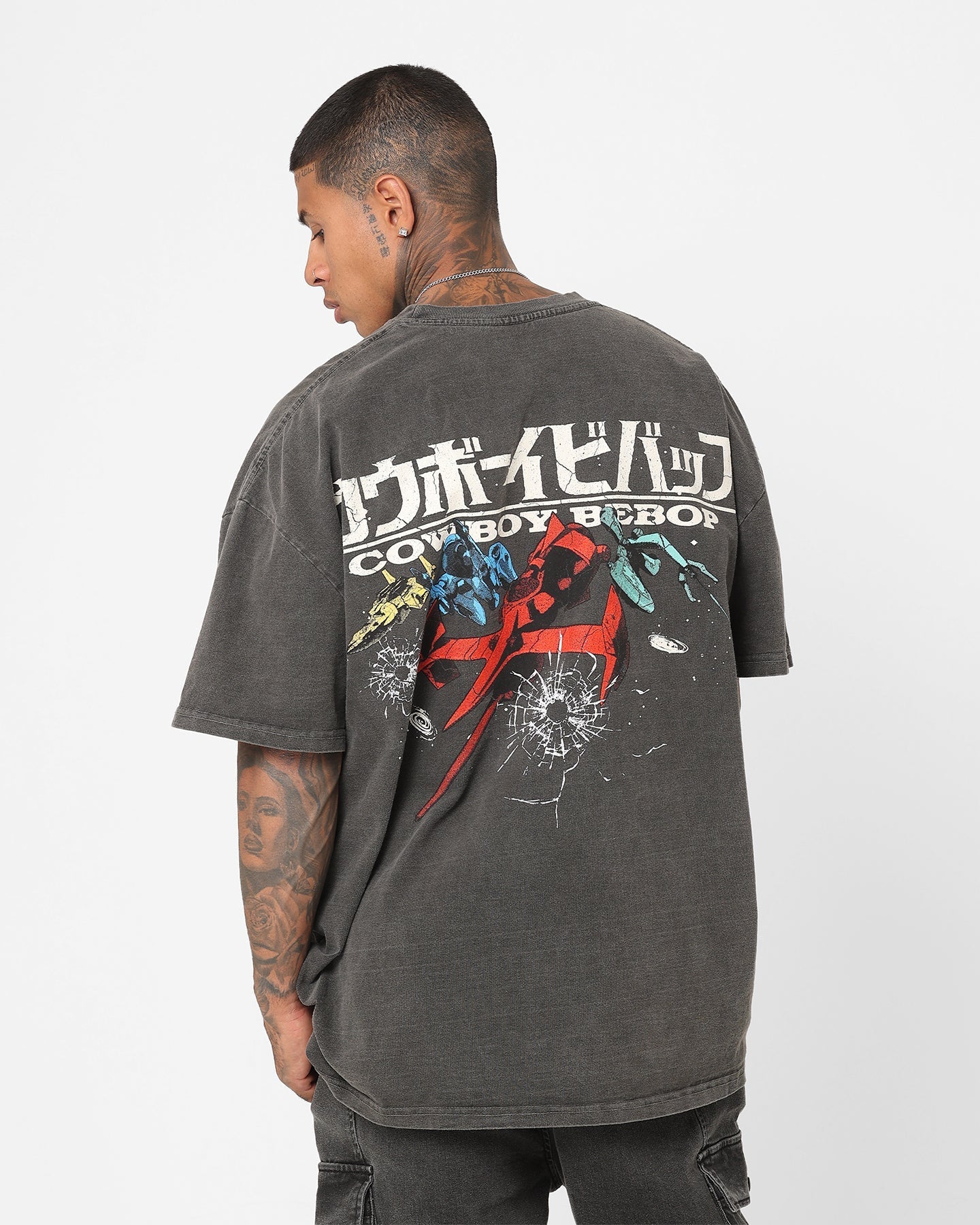 American Thrift X Cowboy Bebop Cowboy Bebop Heavyweight Vintage T-Shirt Black Wash