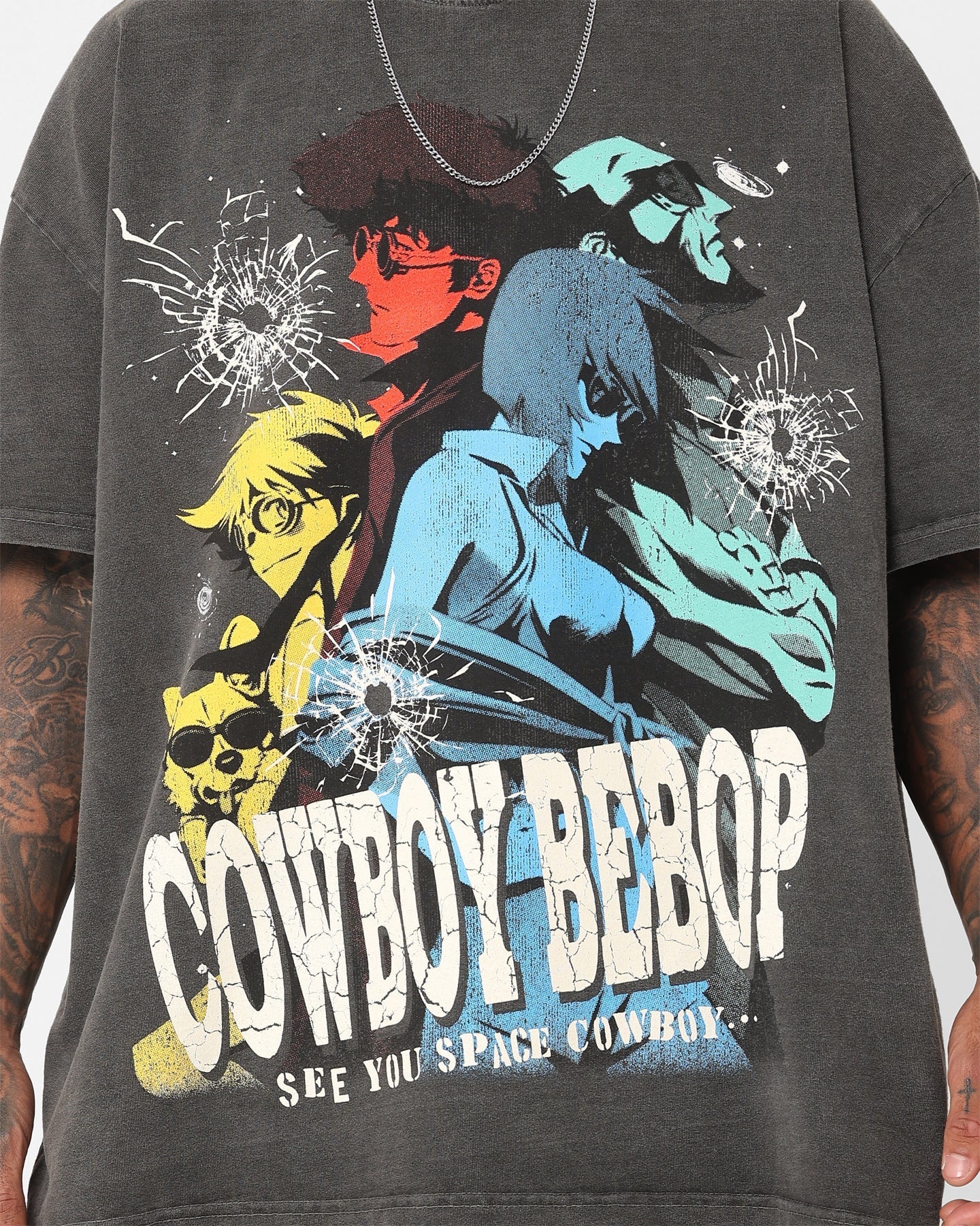 American Thrift X Cowboy Bebop Cowboy Bebop Heavyweight Vintage T-Shirt Black Wash