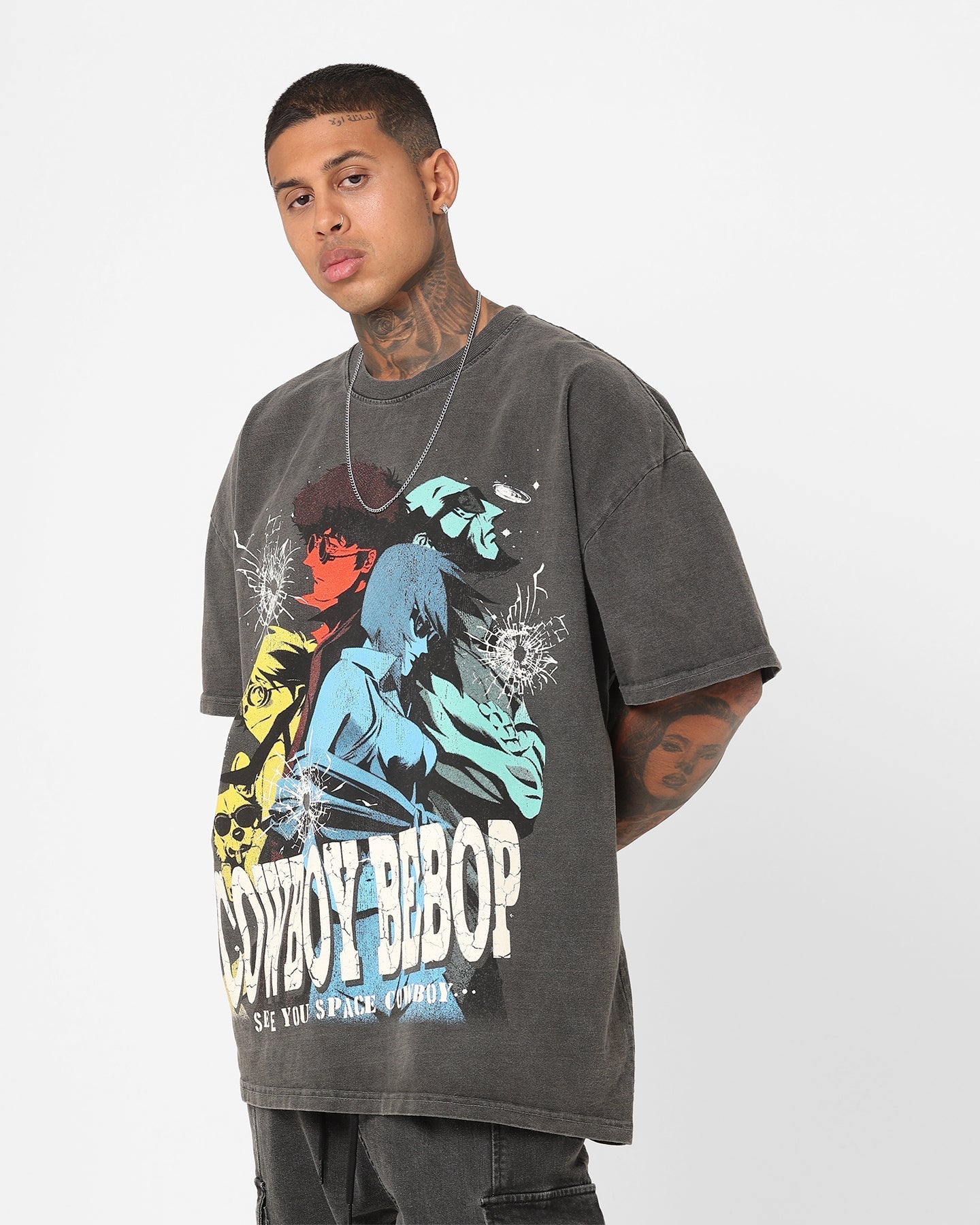American Thrift X Cowboy Bebop Cowboy Bebop Heavyweight Vintage T-Shirt Black Wash