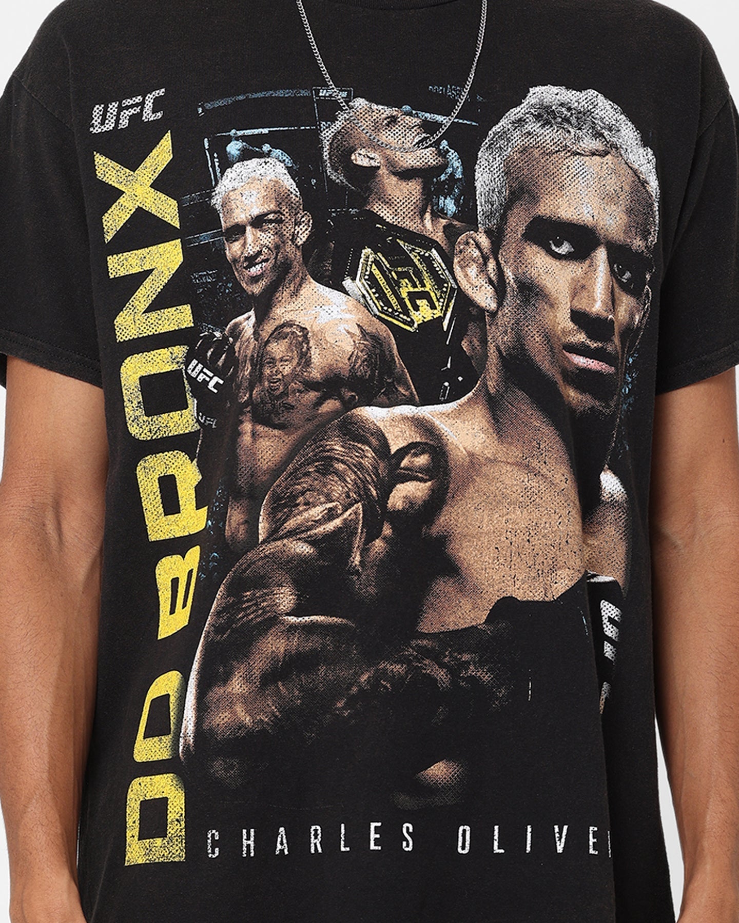 UFC By Goat Crew Charles 'Do Bronx' Oliveira Vintage T-Shirt Black Wash