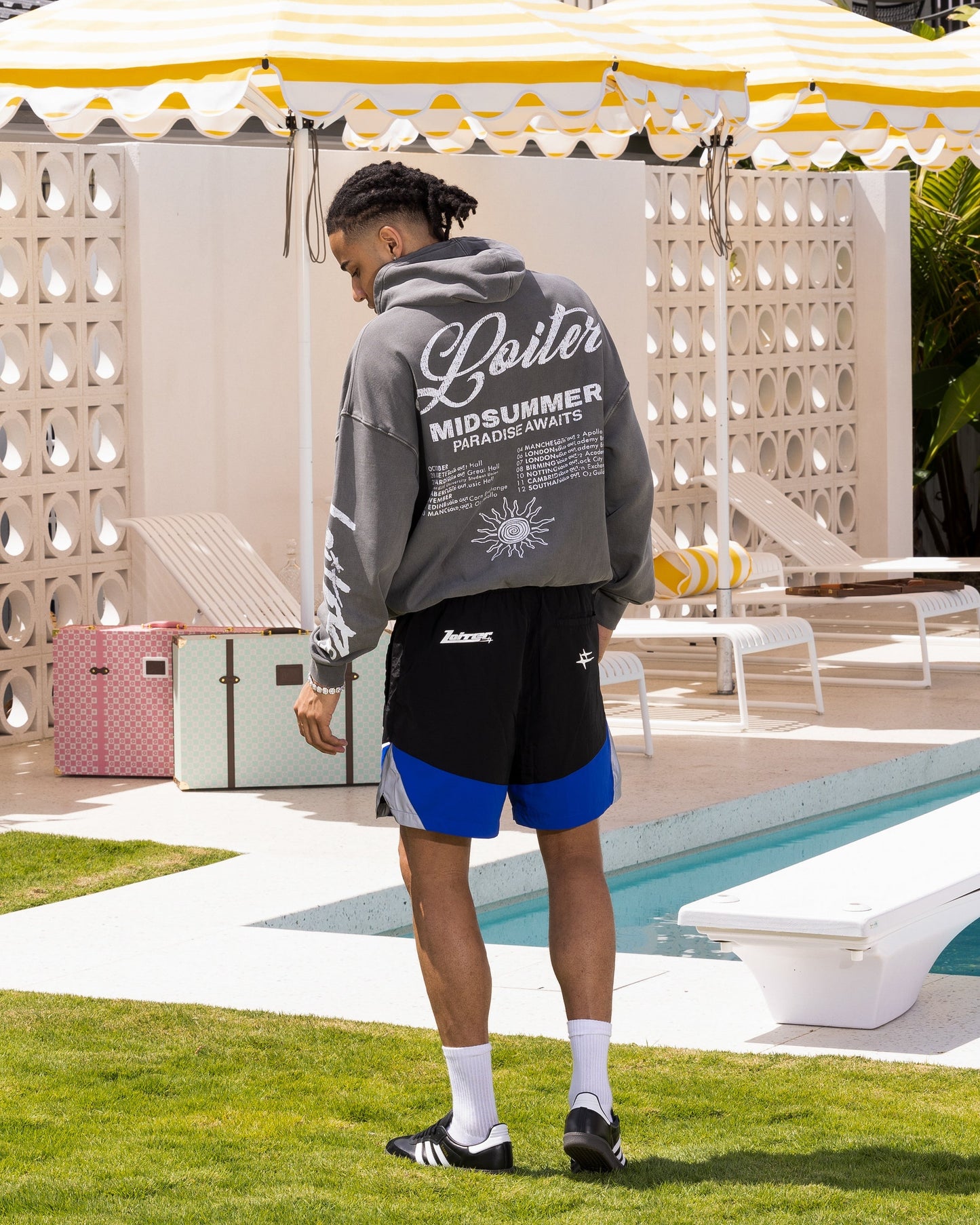 Loiter Midsummer Vintage Hoodie Charcoal