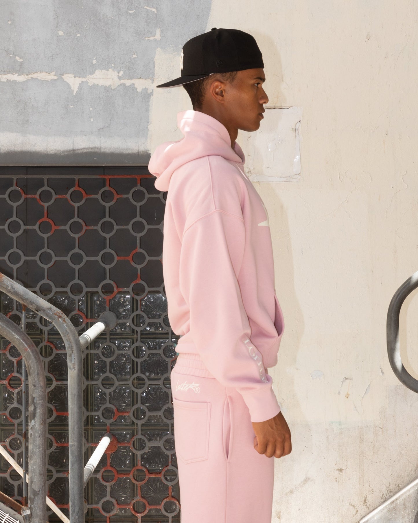 Loiter Hybrid Hoodie Dusty Pink
